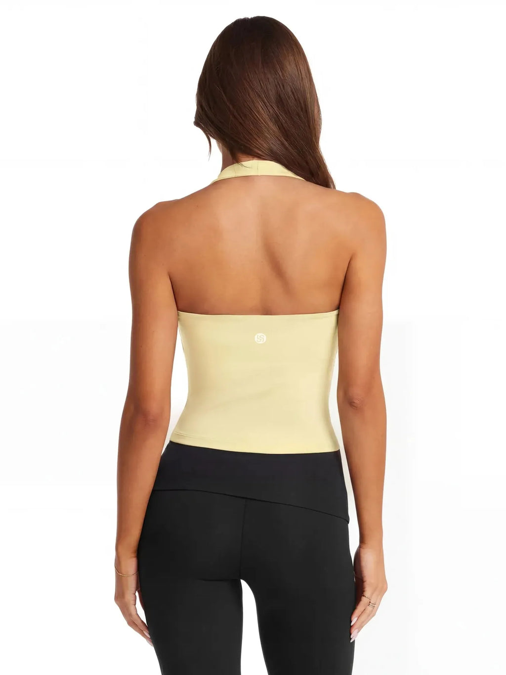 Padded Halter Backless Longline Workout Tank Tops