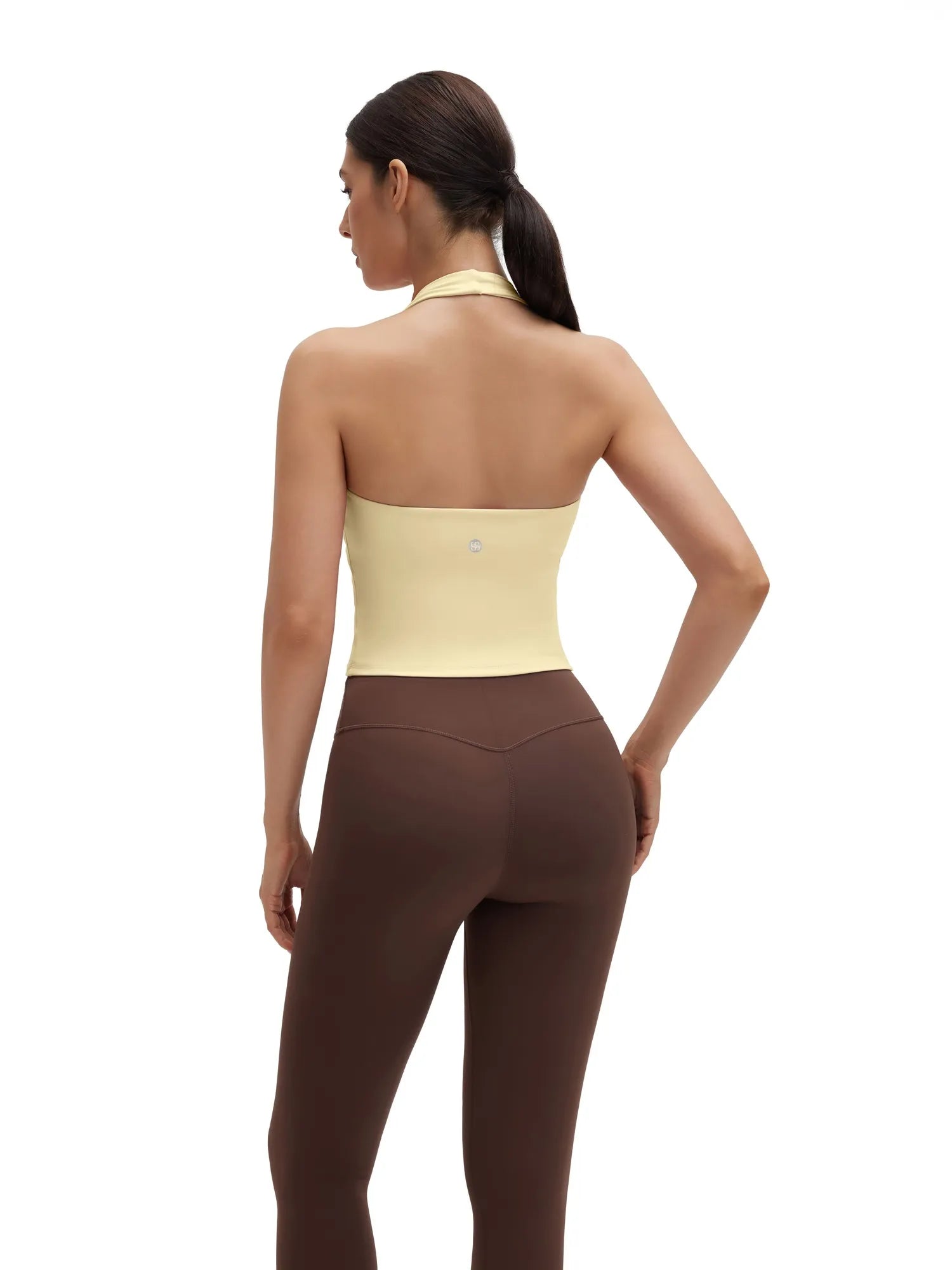 Padded Halter Backless Longline Workout Tank Tops