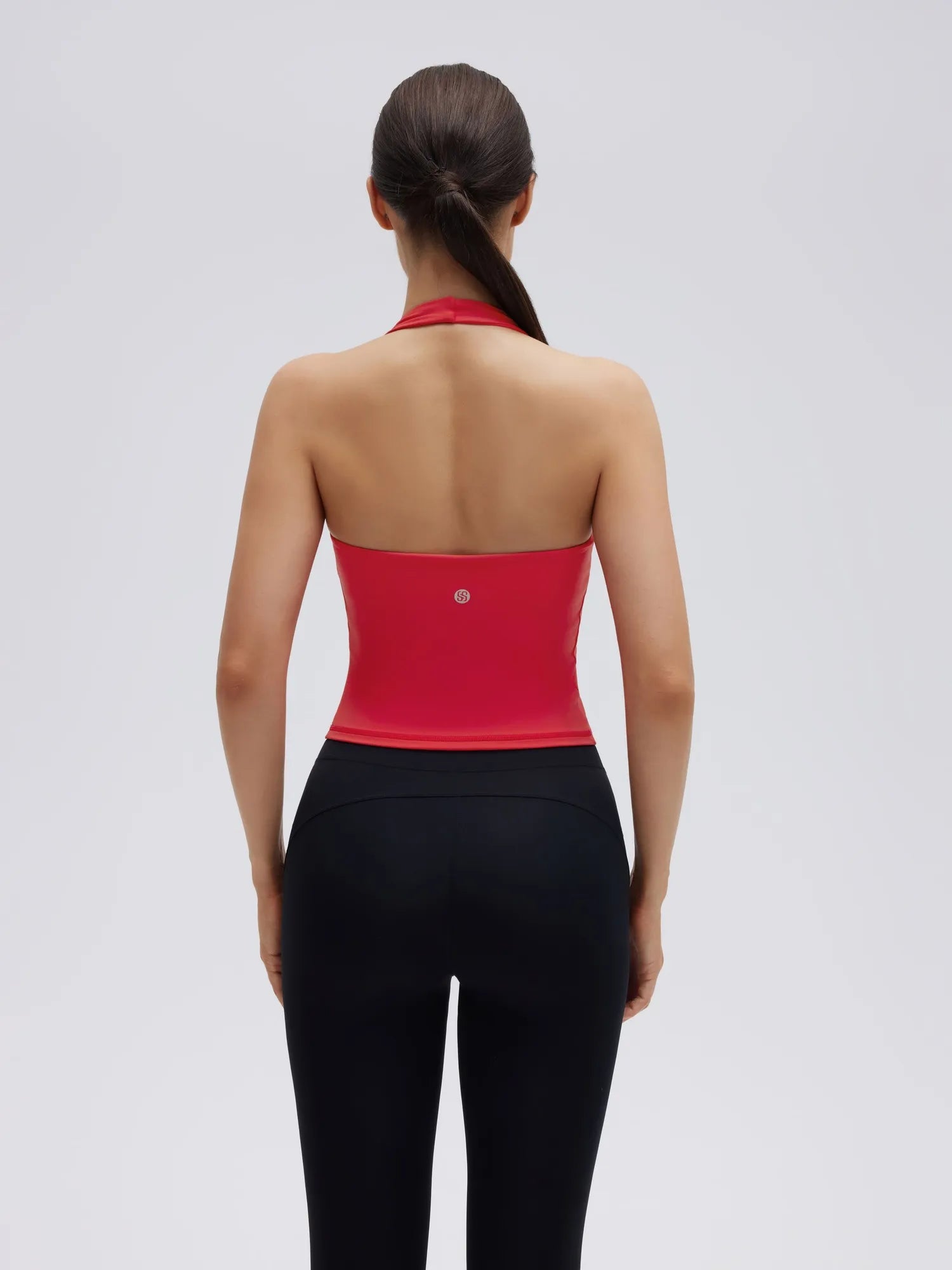 Padded Halter Backless Longline Workout Tank Tops