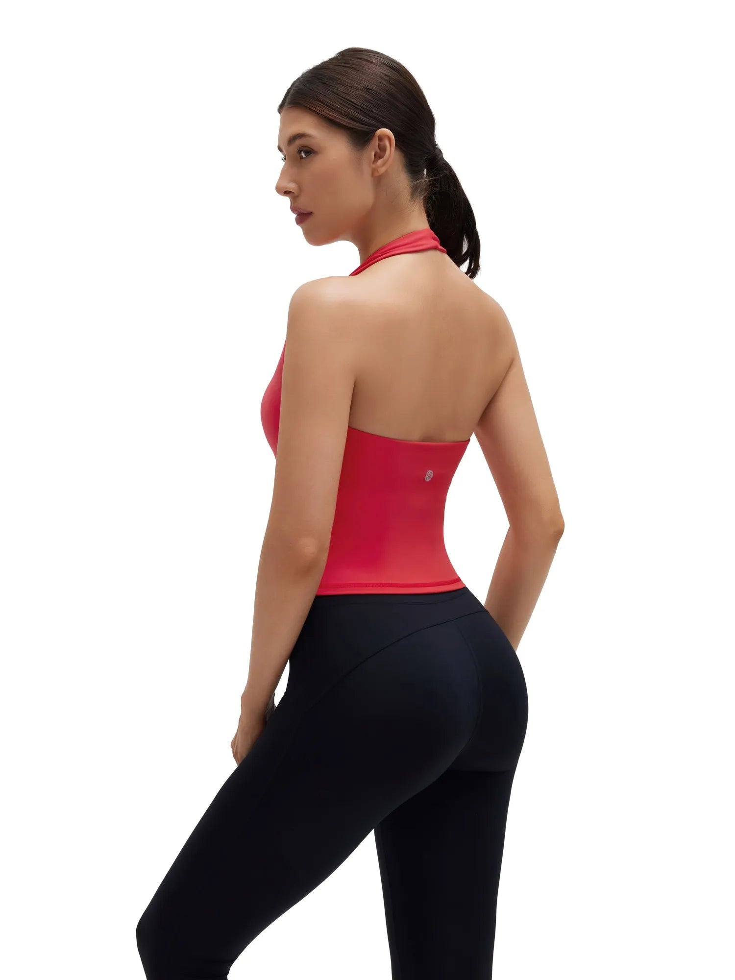 Padded Halter Backless Longline Workout Tank Tops