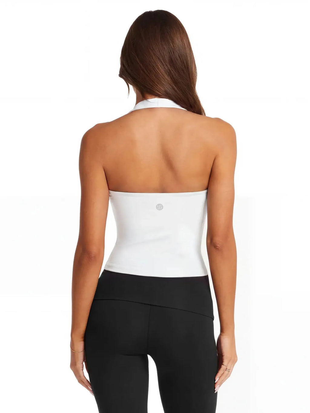 Padded Halter Backless Longline Workout Tank Tops