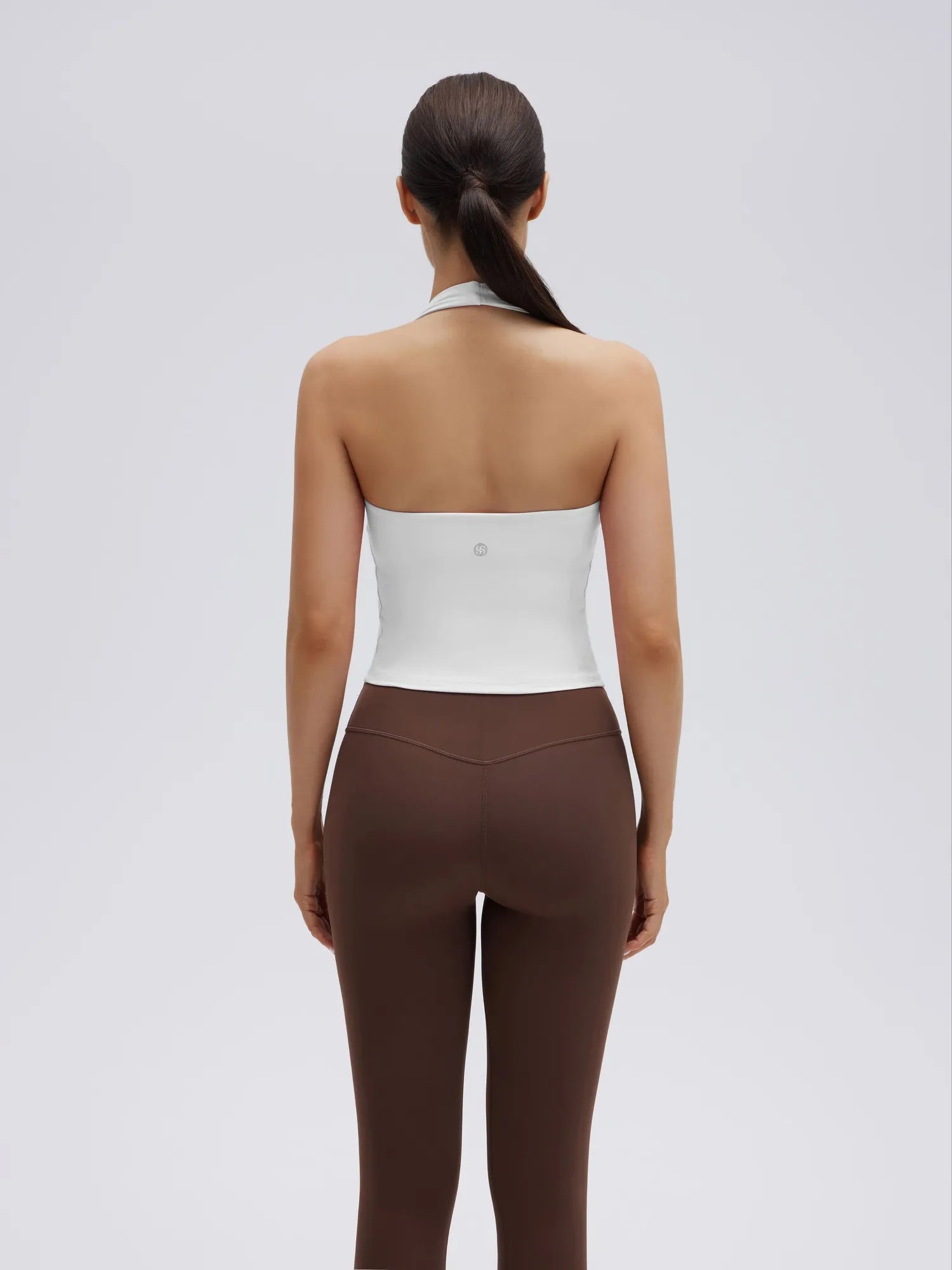 Padded Halter Backless Longline Workout Tank Tops