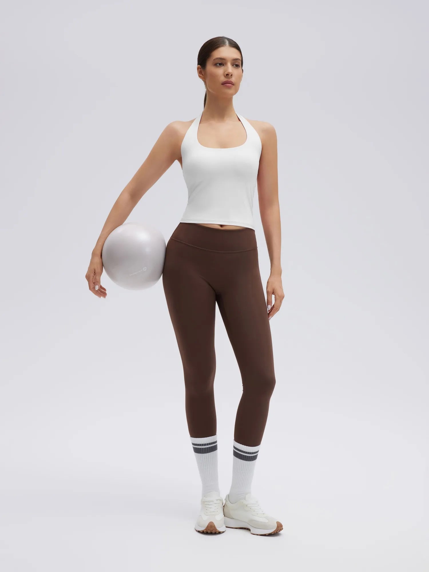 Padded Halter Backless Longline Workout Tank Tops
