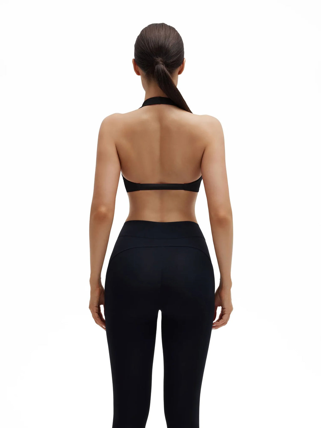 Twist Halter Padded Deep V Crop Tank Tops
