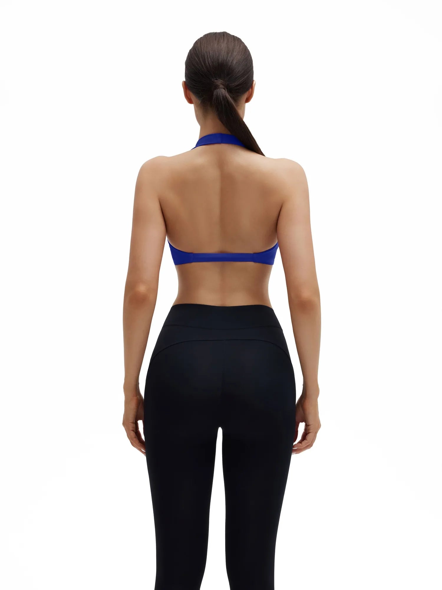 Twist Halter Padded Deep V Crop Tank Tops