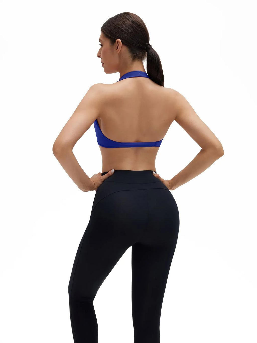 Twist Halter Padded Deep V Crop Tank Tops