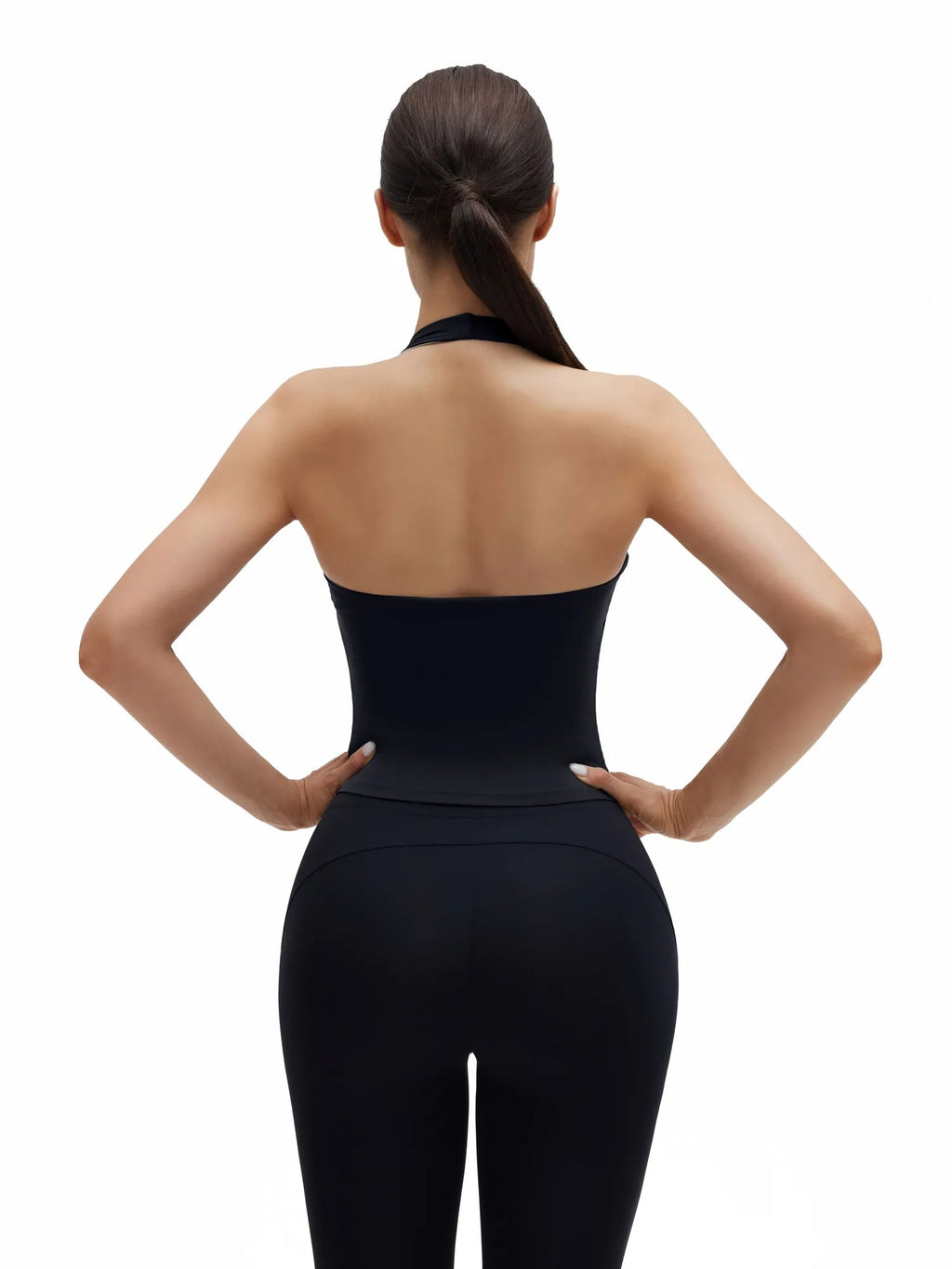 Halter Deep V Neck Wrap Workout Tank Tops