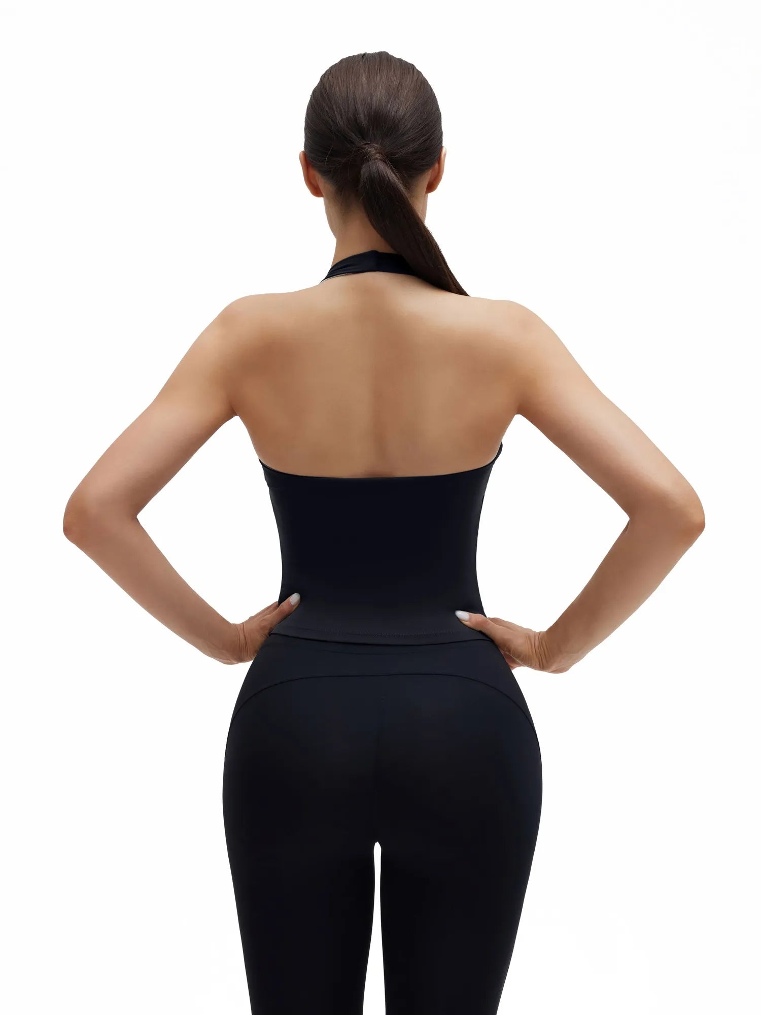 Halter Deep V Neck Wrap Workout Tank Tops