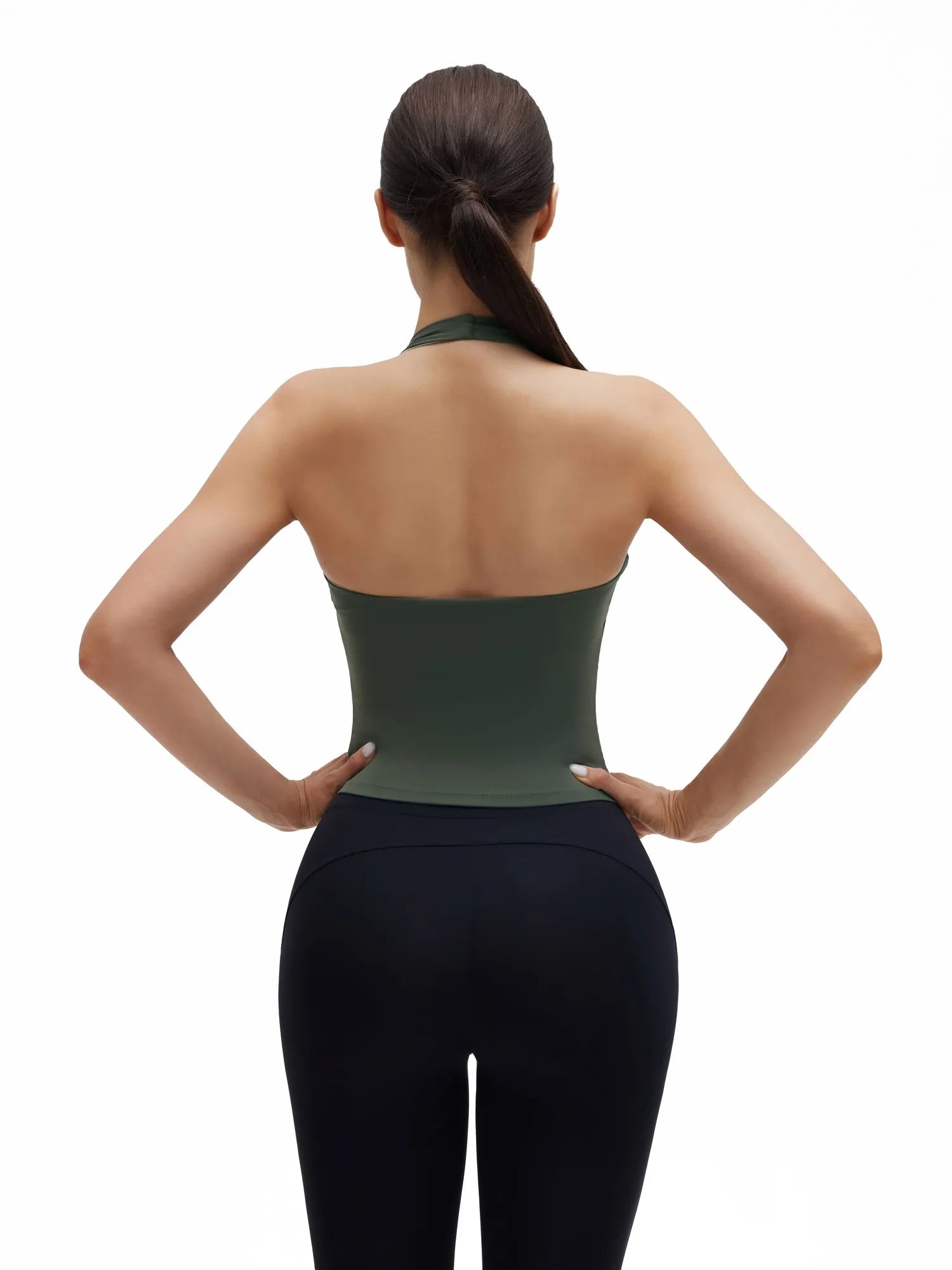 Halter Deep V Neck Wrap Workout Tank Tops