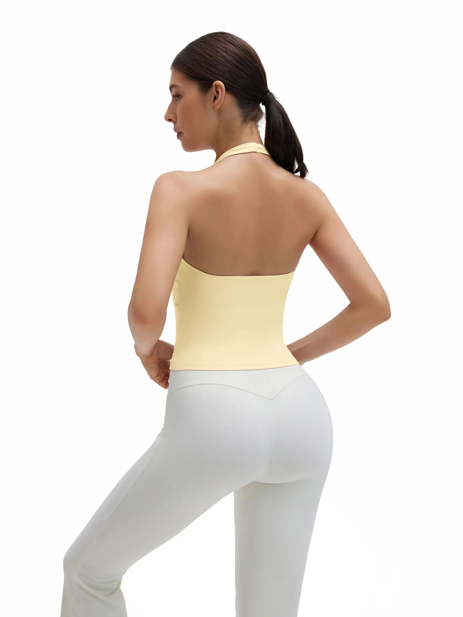 Halter Deep V Neck Wrap Workout Tank Tops