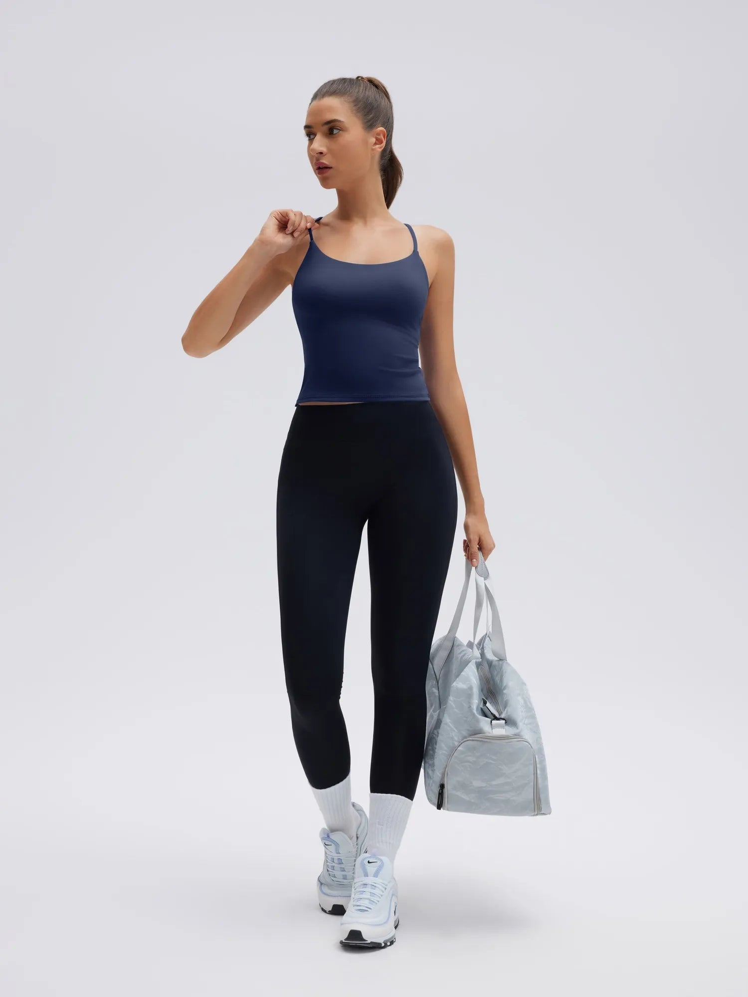 Longline Padded Open Back Spaghetti Strap Camisole Tops