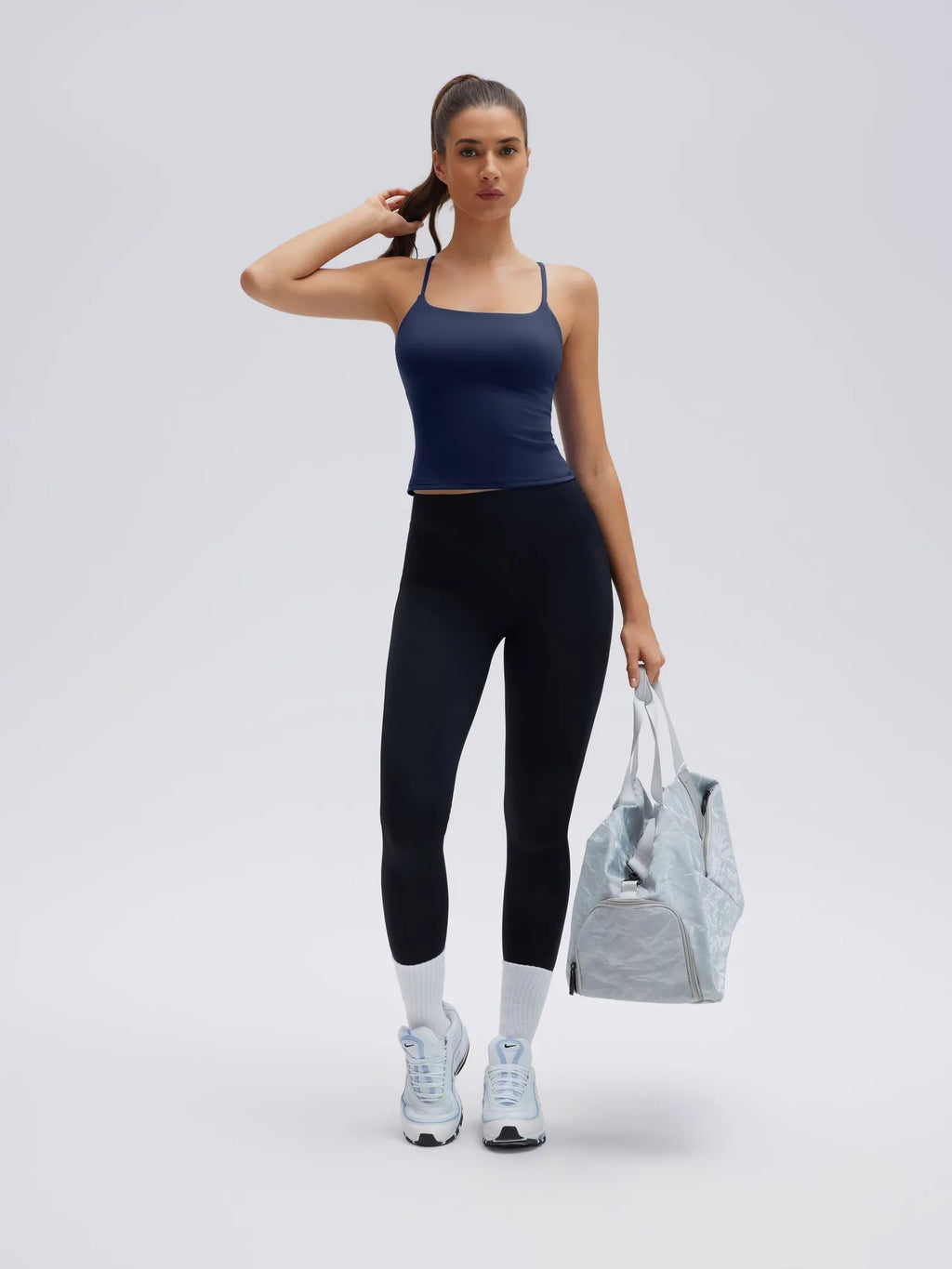 Longline Padded Open Back Spaghetti Strap Camisole Tops