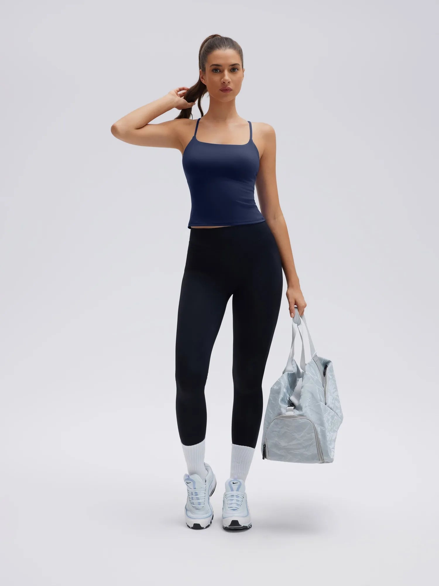 Longline Padded Open Back Spaghetti Strap Camisole Tops