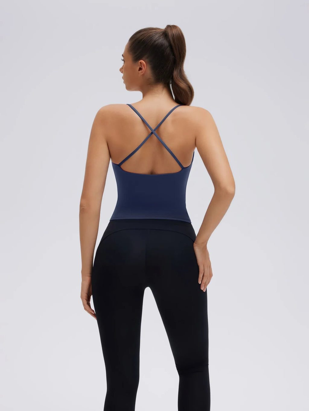 Longline Padded Open Back Spaghetti Strap Camisole Tops