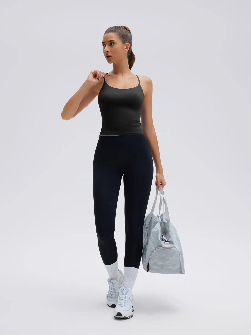 Longline Padded Open Back Spaghetti Strap Camisole Tops