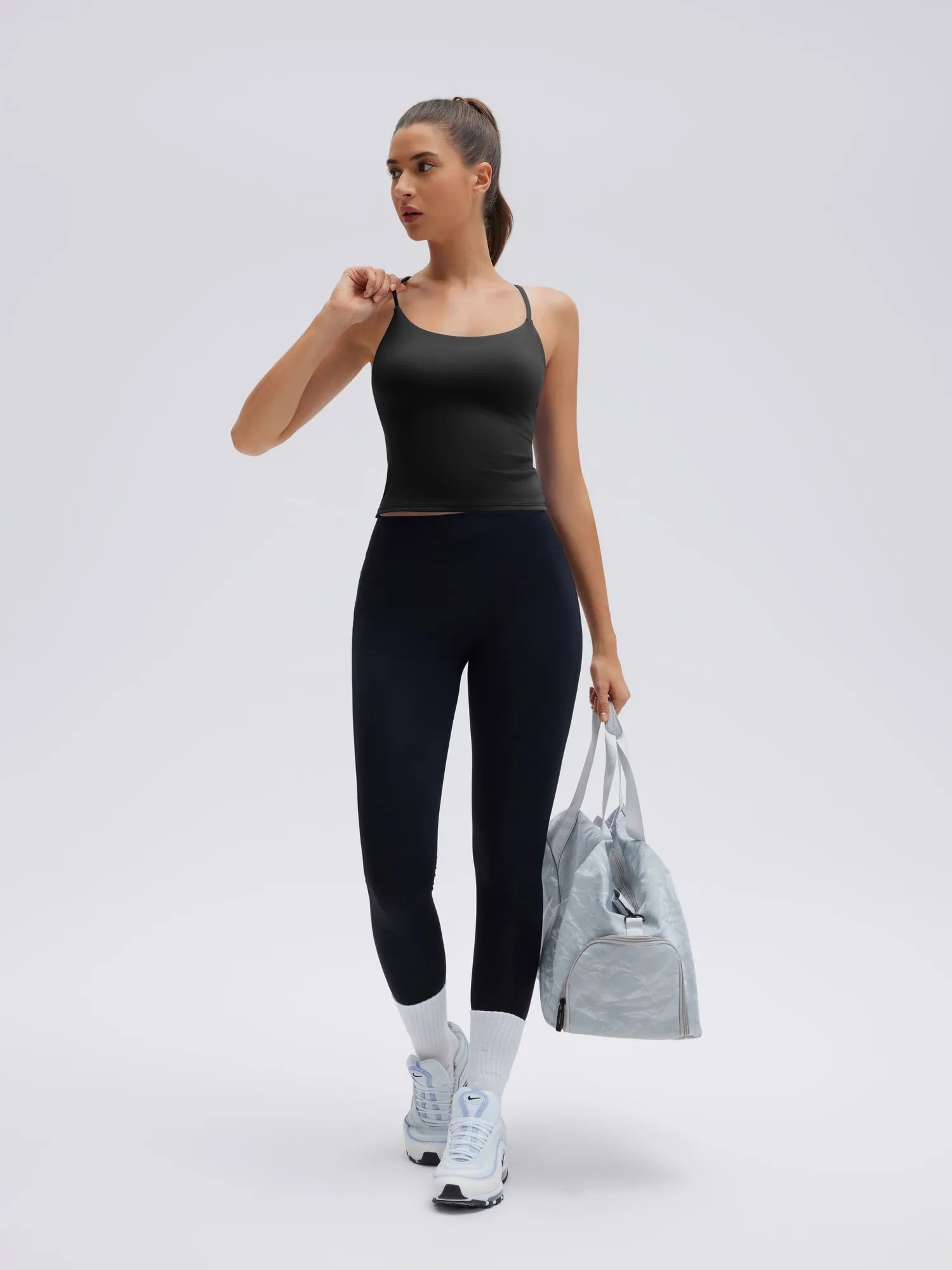 Longline Padded Open Back Spaghetti Strap Camisole Tops