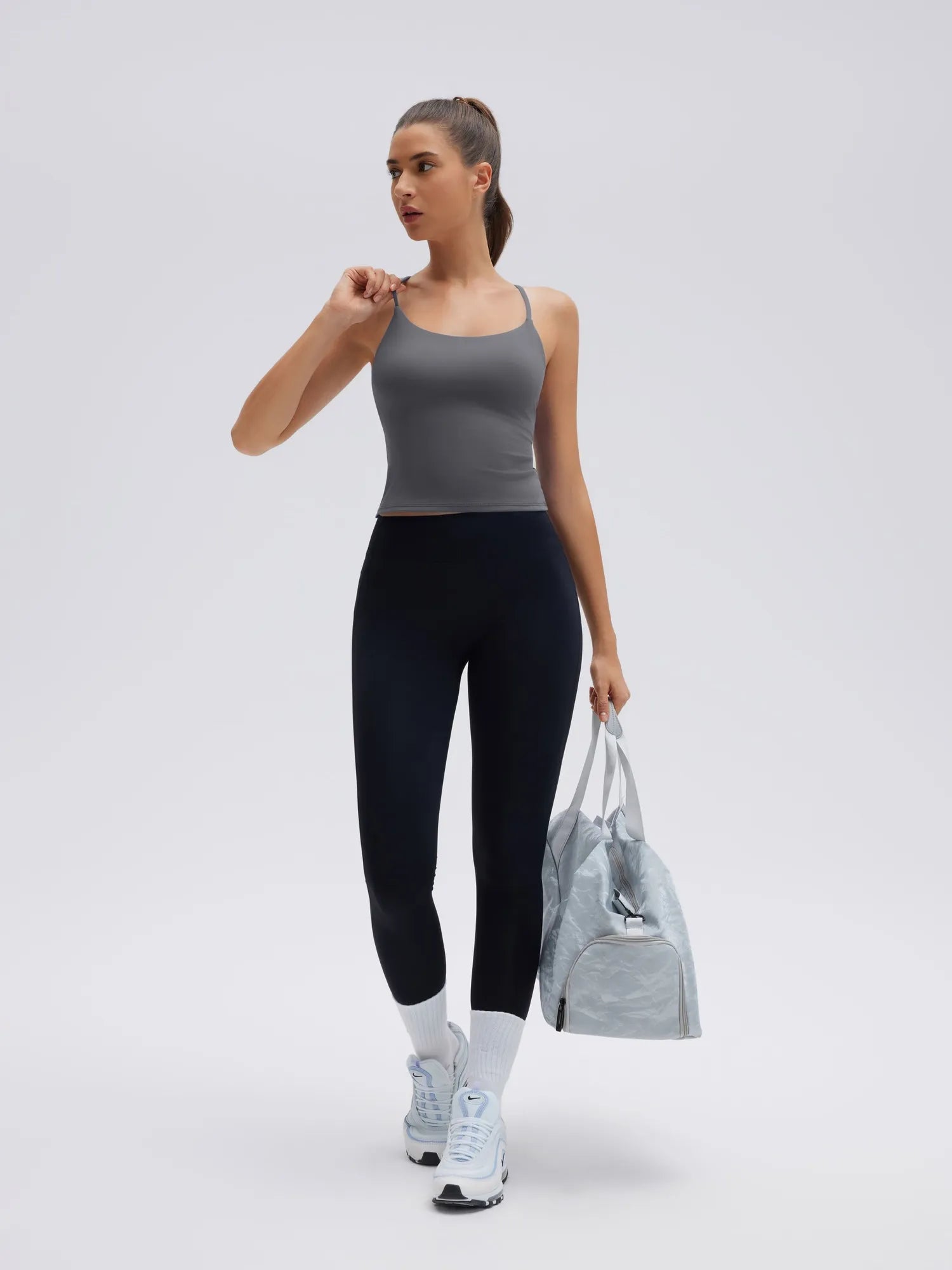 Longline Padded Open Back Spaghetti Strap Camisole Tops