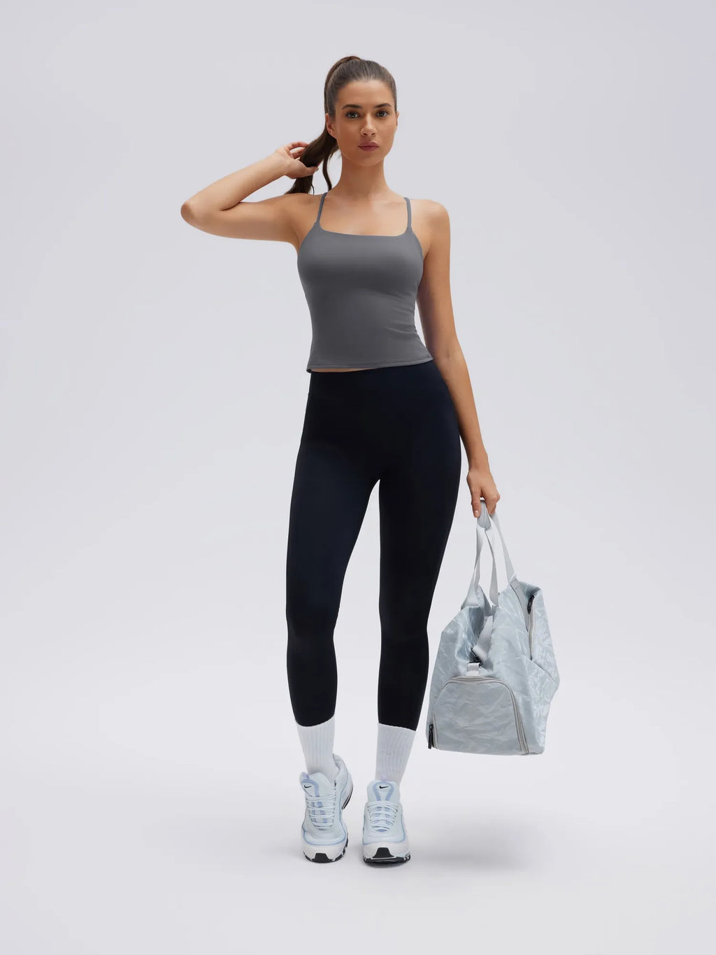 Longline Padded Open Back Spaghetti Strap Camisole Tops