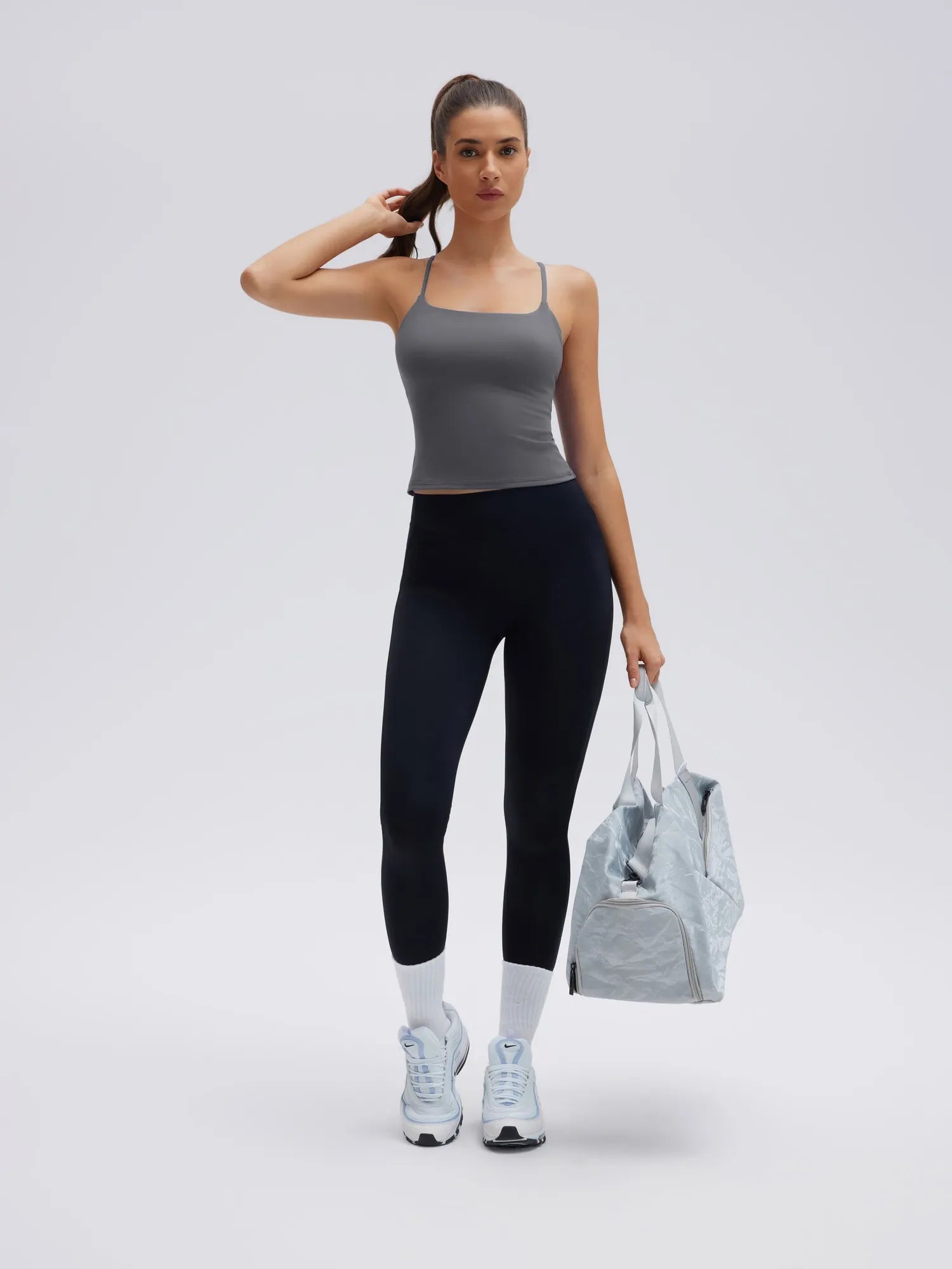 Longline Padded Open Back Spaghetti Strap Camisole Tops