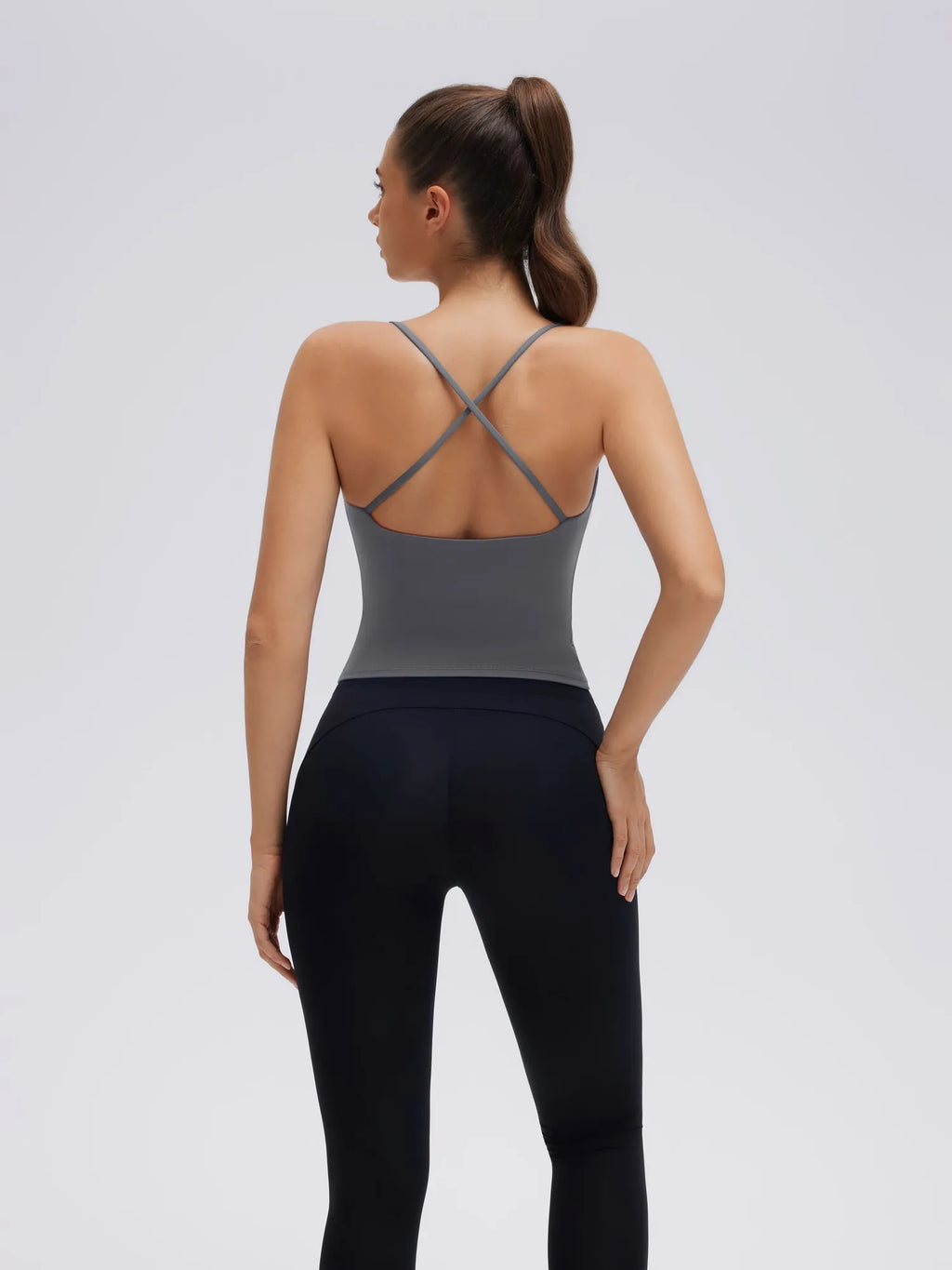 Longline Padded Open Back Spaghetti Strap Camisole Tops