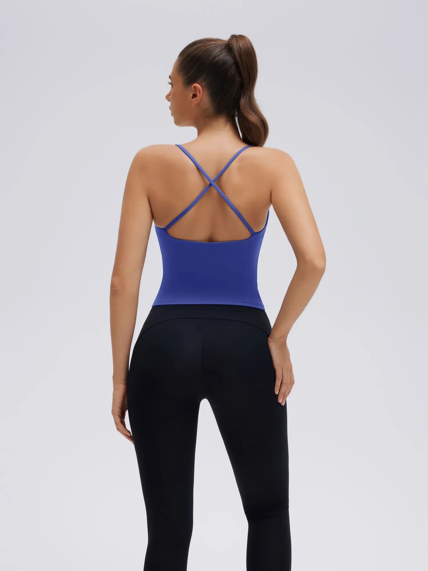 Longline Padded Open Back Spaghetti Strap Camisole Tops
