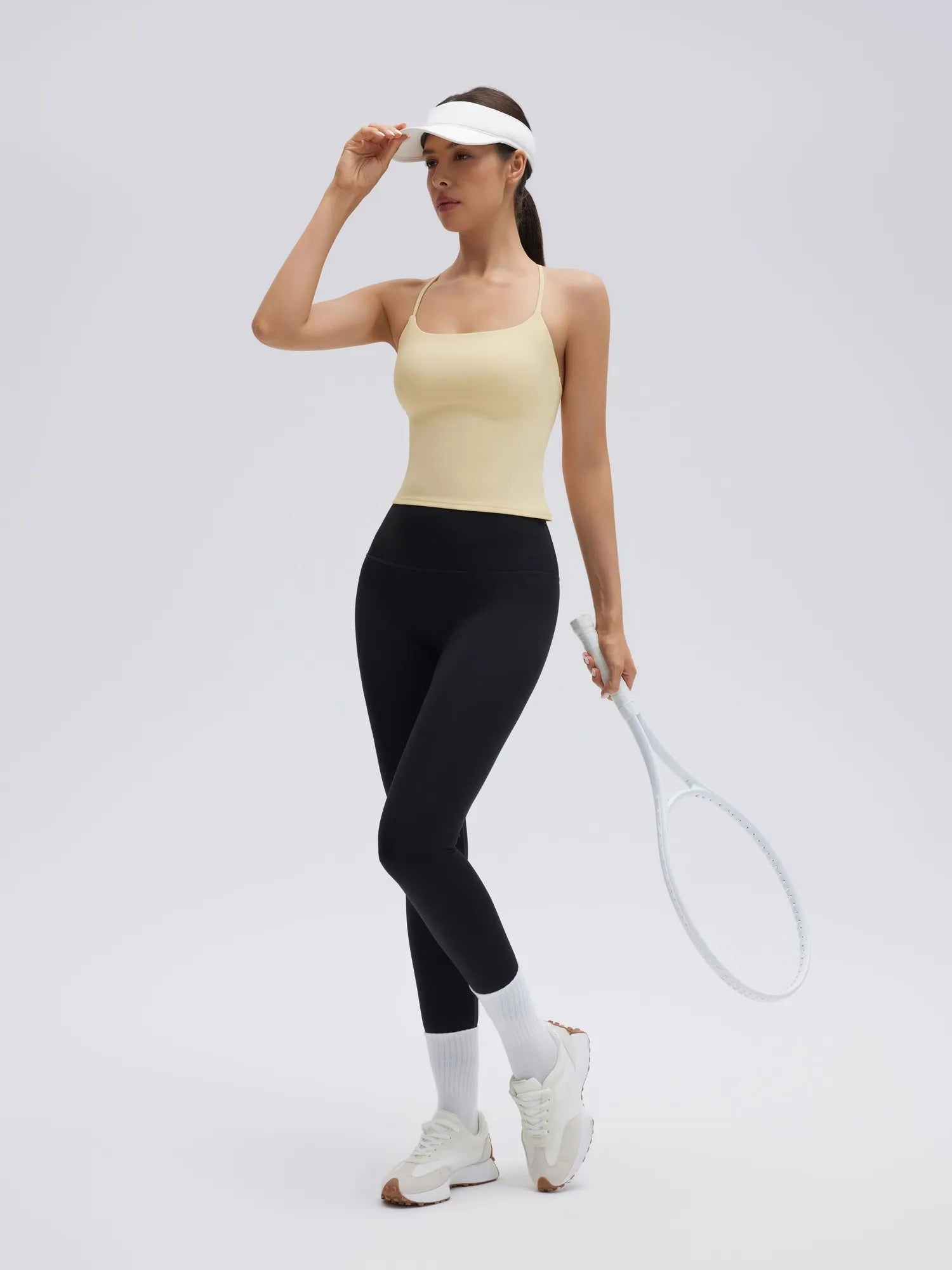 Longline Padded Open Back Spaghetti Strap Camisole Tops