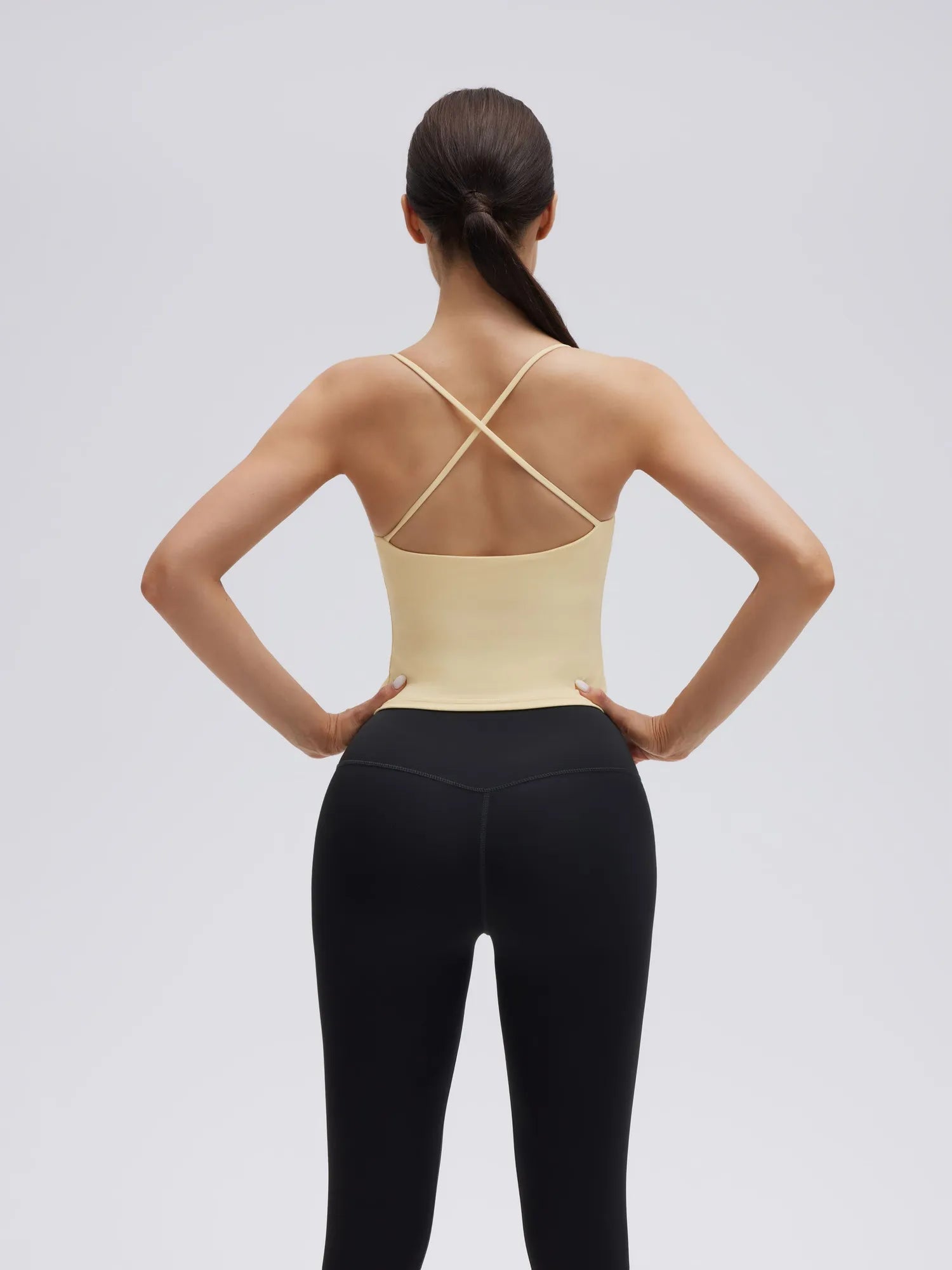 Longline Padded Open Back Spaghetti Strap Camisole Tops