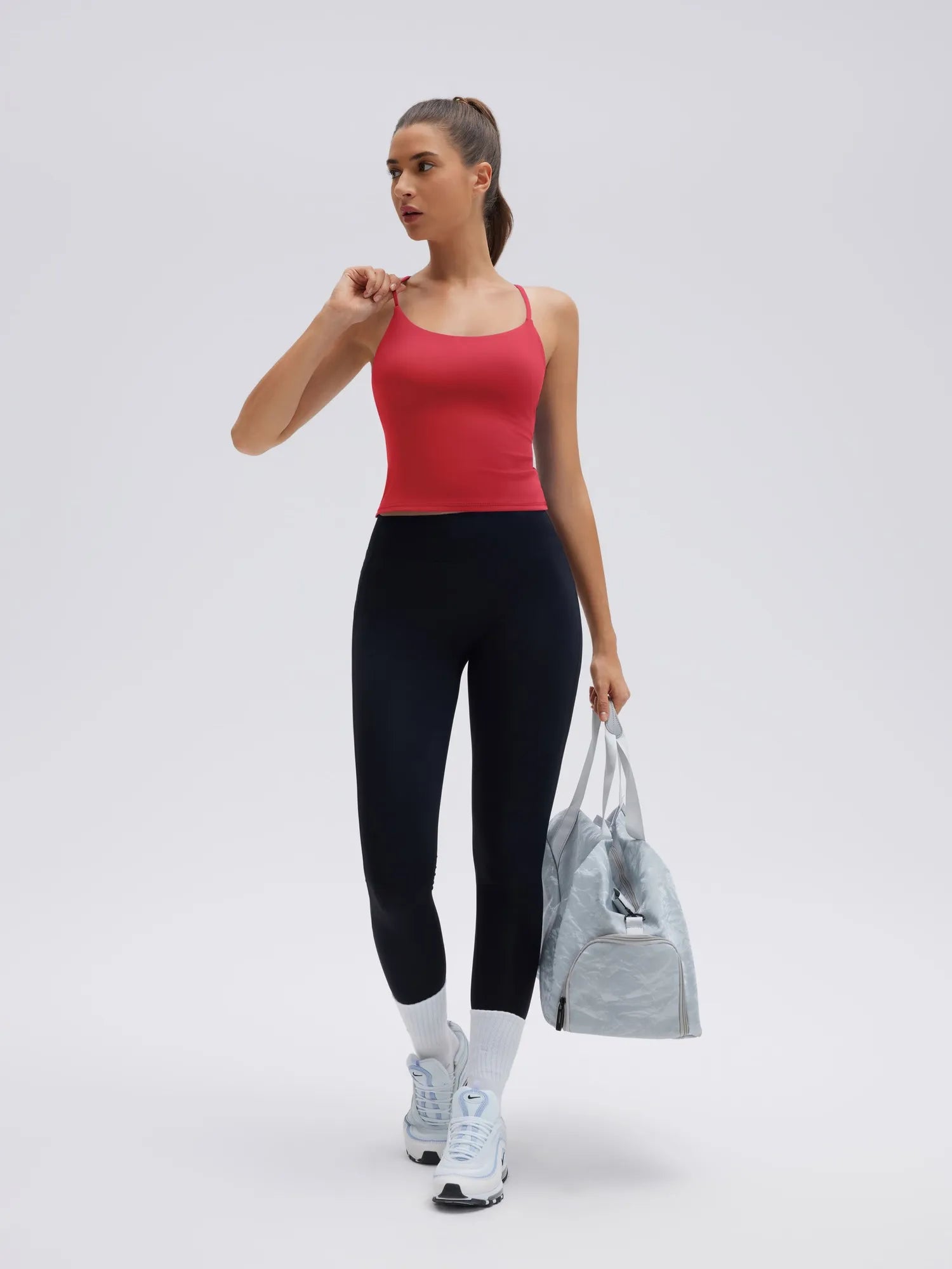 Longline Padded Open Back Spaghetti Strap Camisole Tops