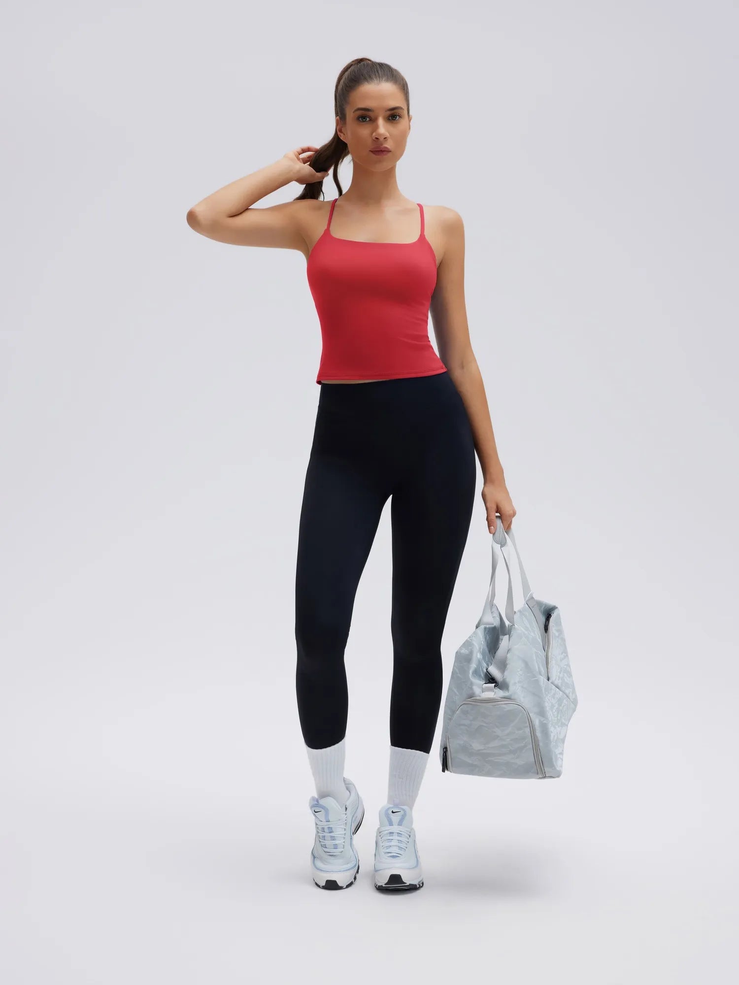 Longline Padded Open Back Spaghetti Strap Camisole Tops