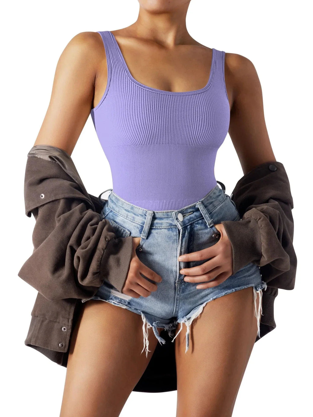 Ribbed Bodysuits