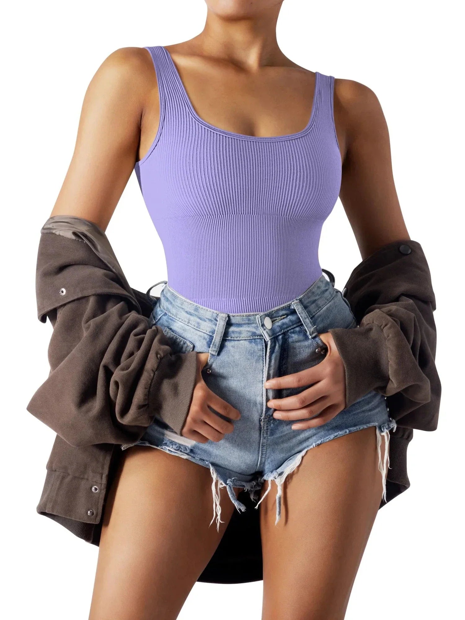 Ribbed Bodysuits