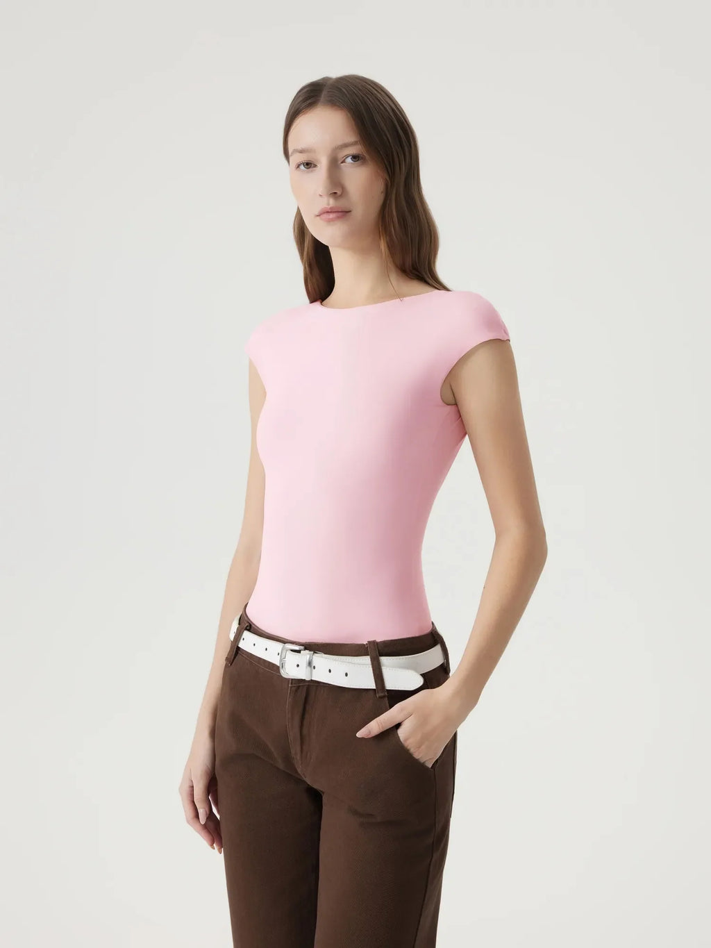 Backless Y2k Double Lined Bodysuit - Short Sleeve