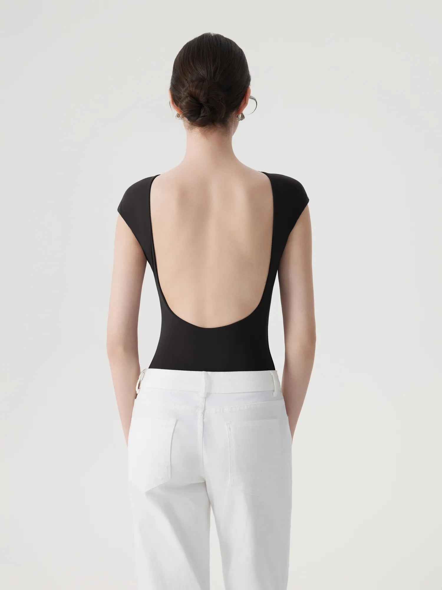 Backless Y2k Double Lined Bodysuit - Short Sleeve