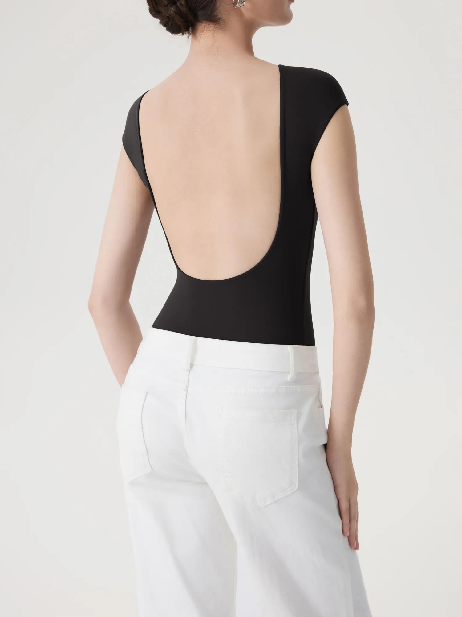 Backless Y2k Double Lined Bodysuit - Short Sleeve