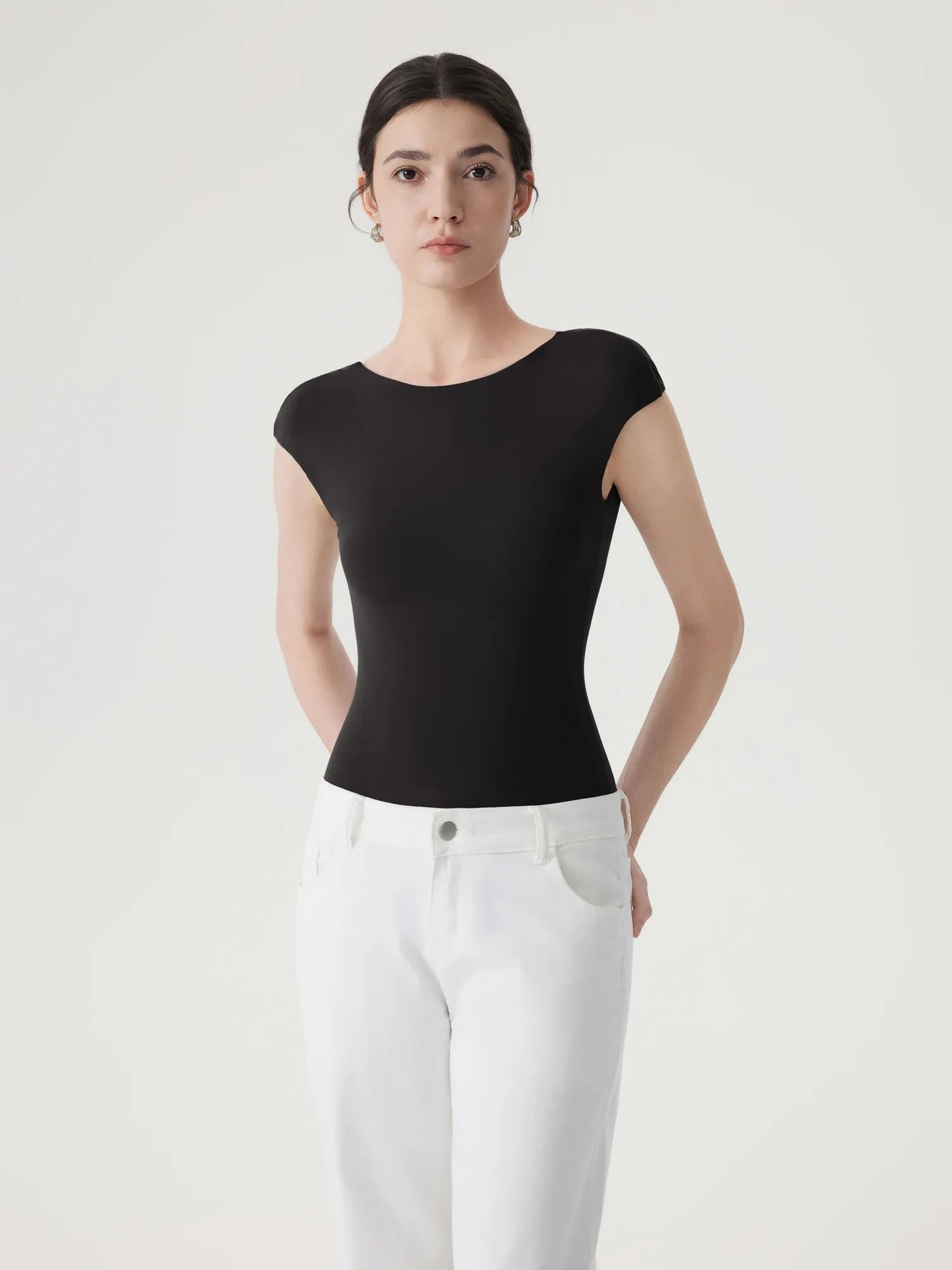 Backless Y2k Double Lined Bodysuit - Short Sleeve