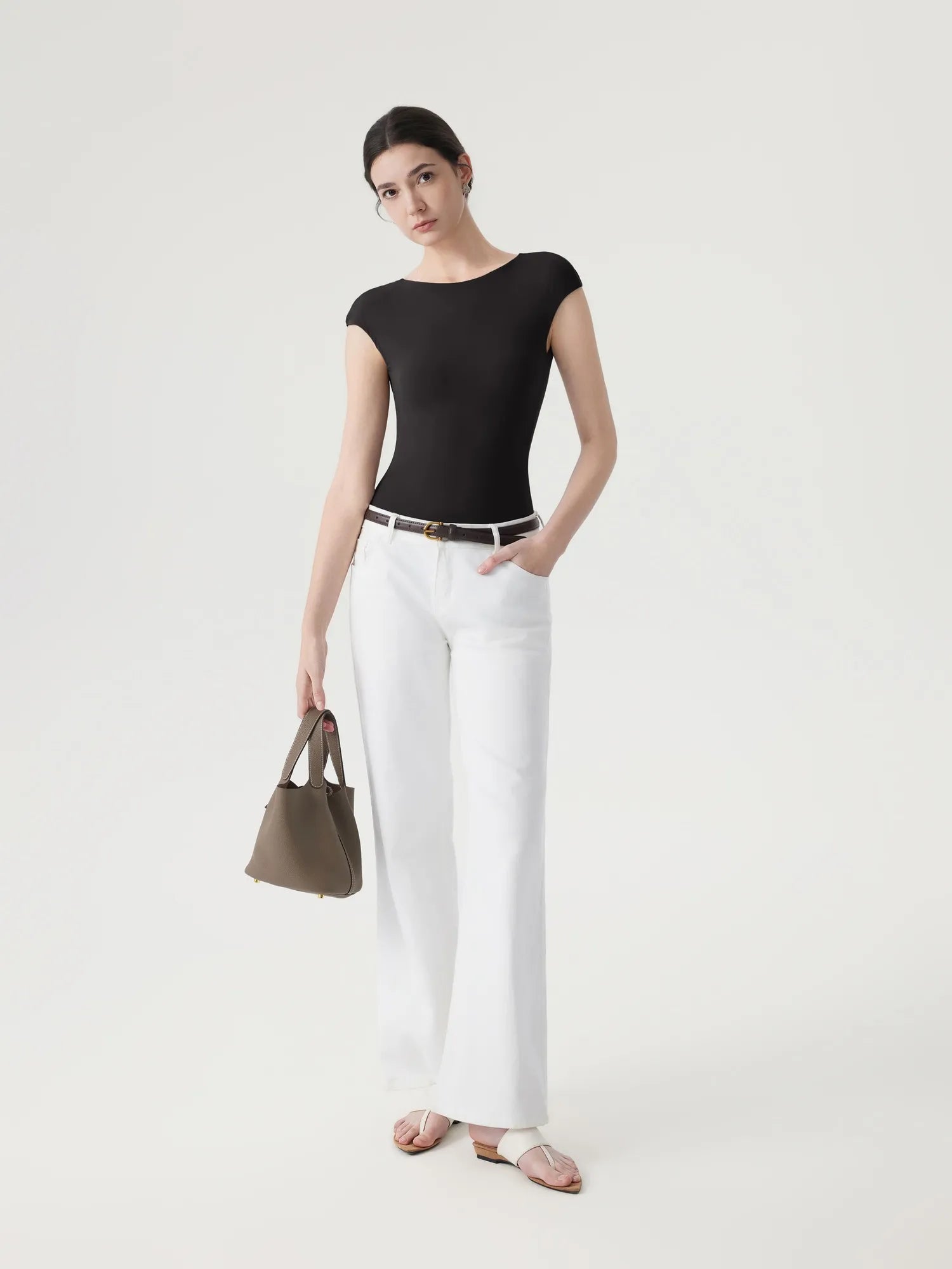 Backless Y2k Double Lined Bodysuit - Short Sleeve