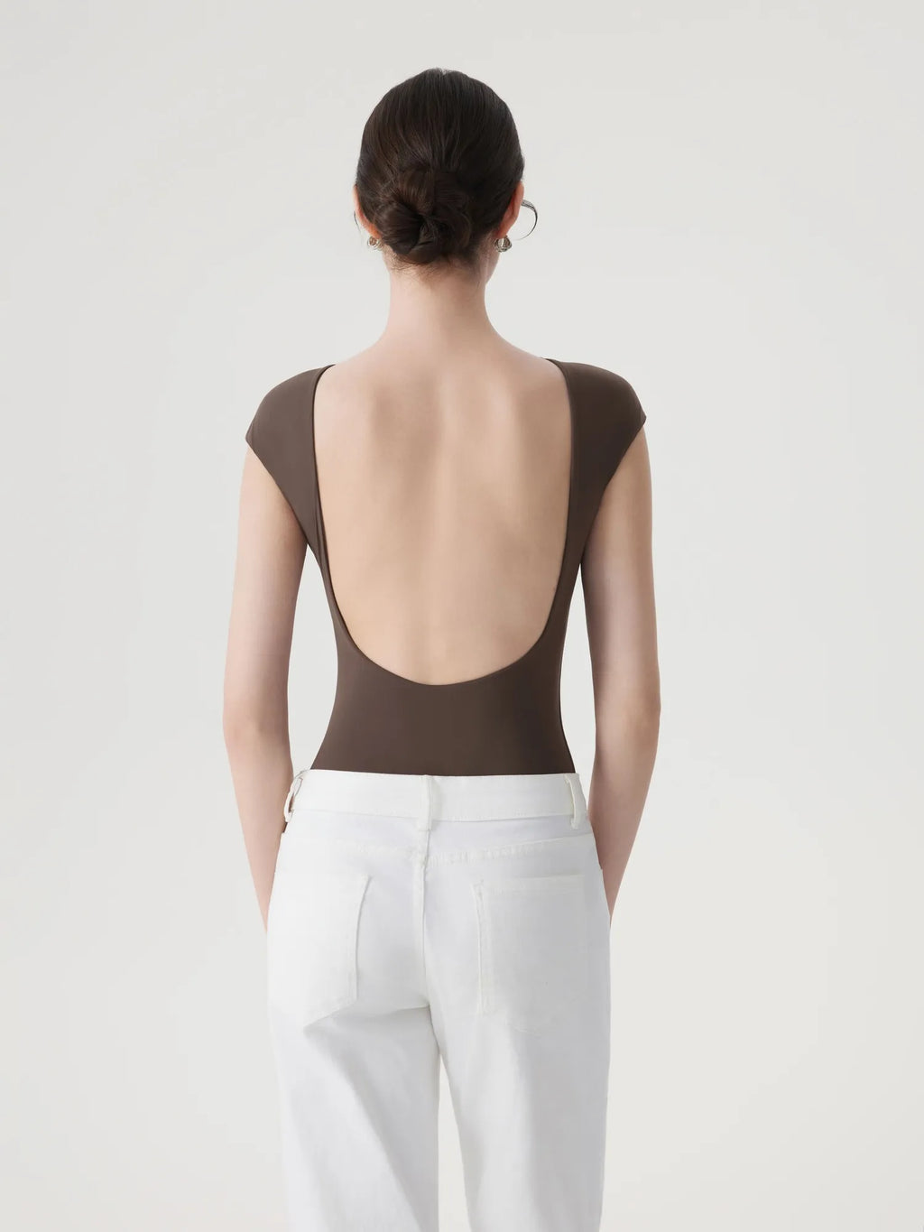 Backless Y2k Double Lined Bodysuit - Short Sleeve