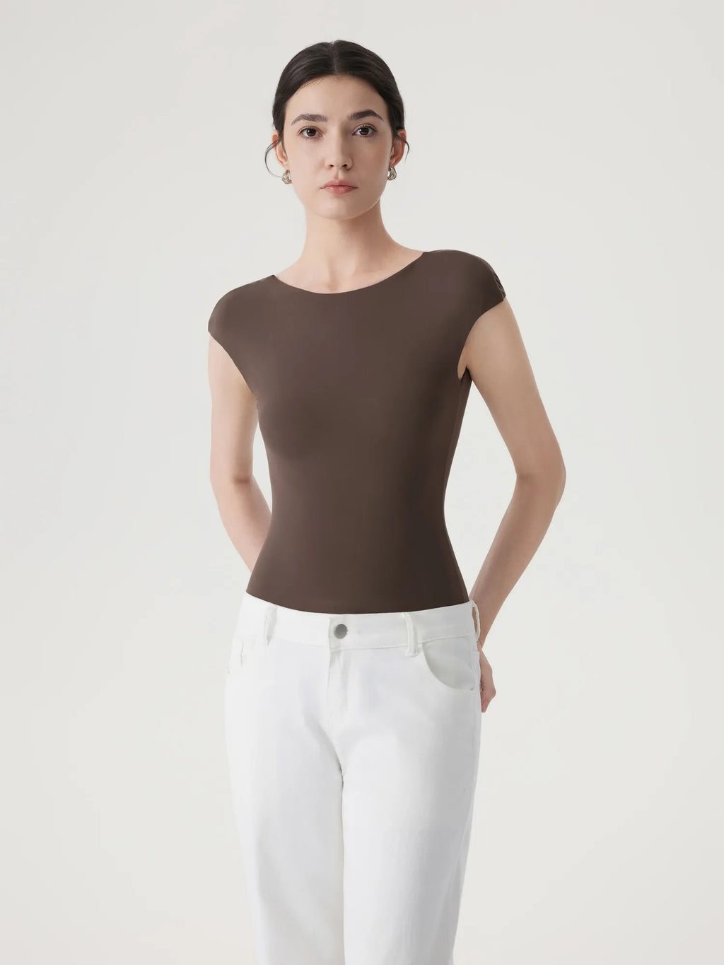 Backless Y2k Double Lined Bodysuit - Short Sleeve
