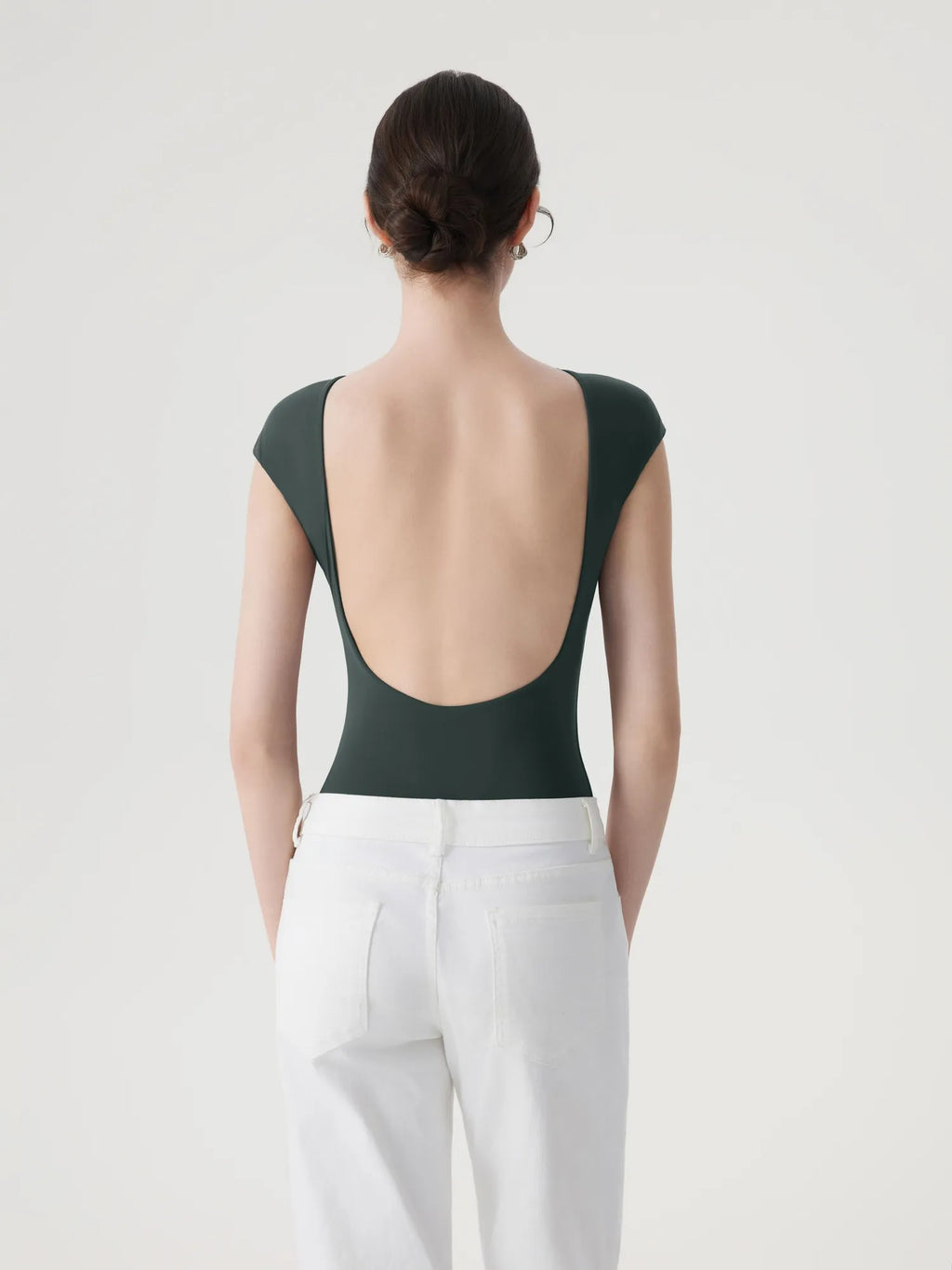 Backless Y2k Double Lined Bodysuit - Short Sleeve