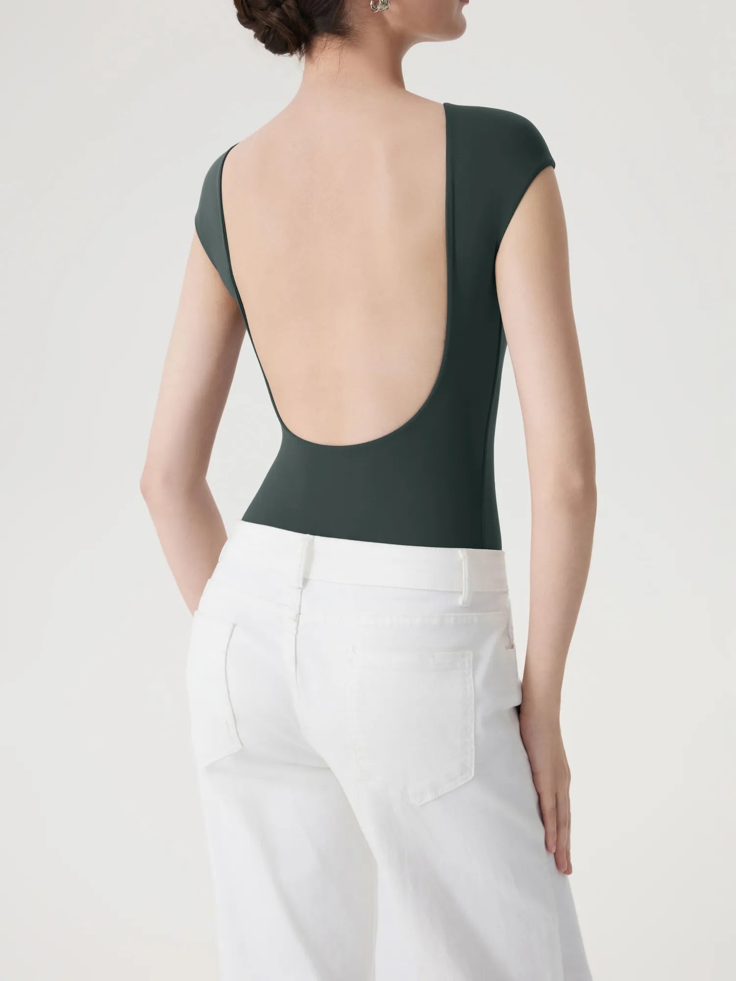Backless Y2k Double Lined Bodysuit - Short Sleeve