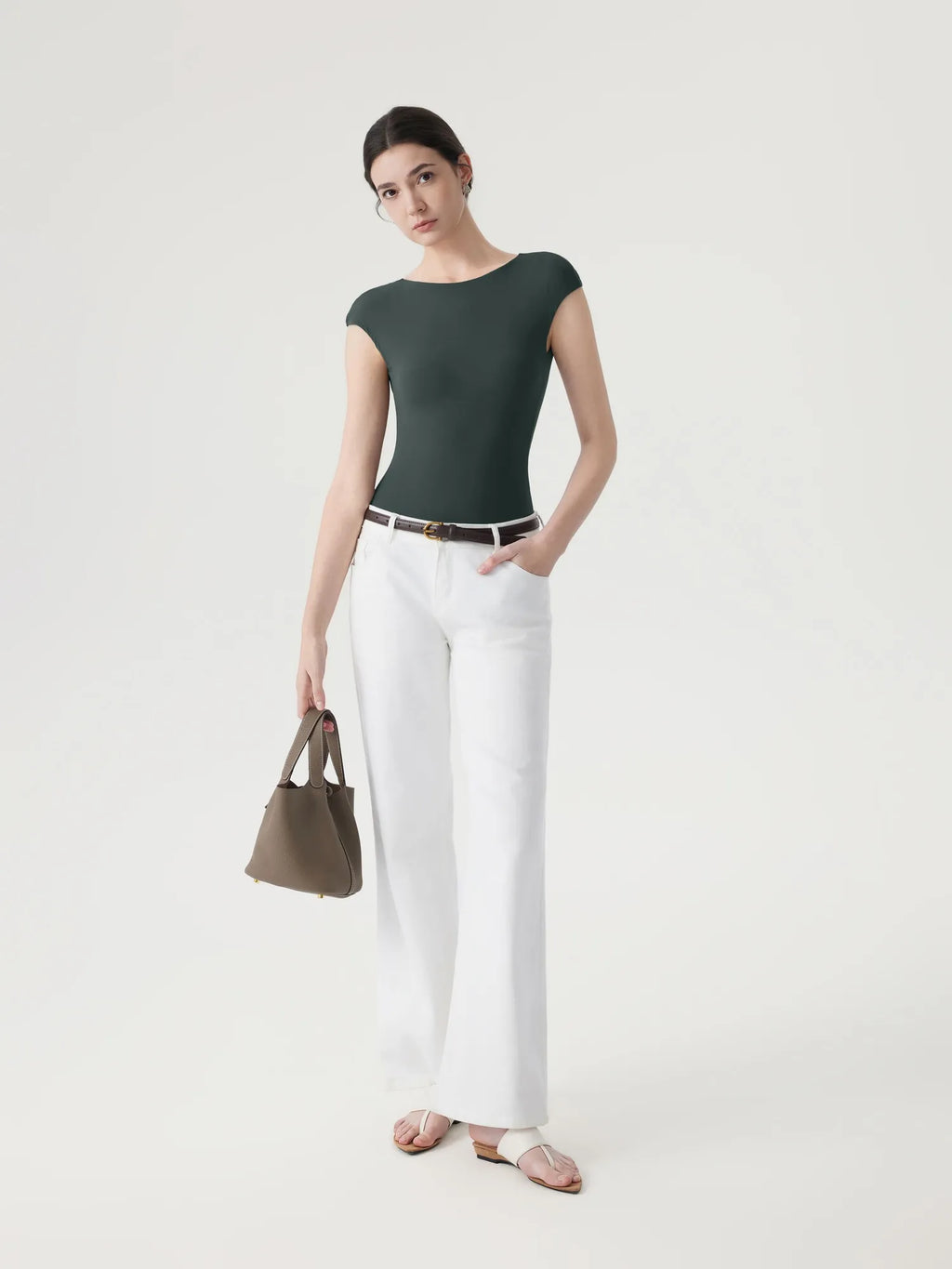 Backless Y2k Double Lined Bodysuit - Short Sleeve
