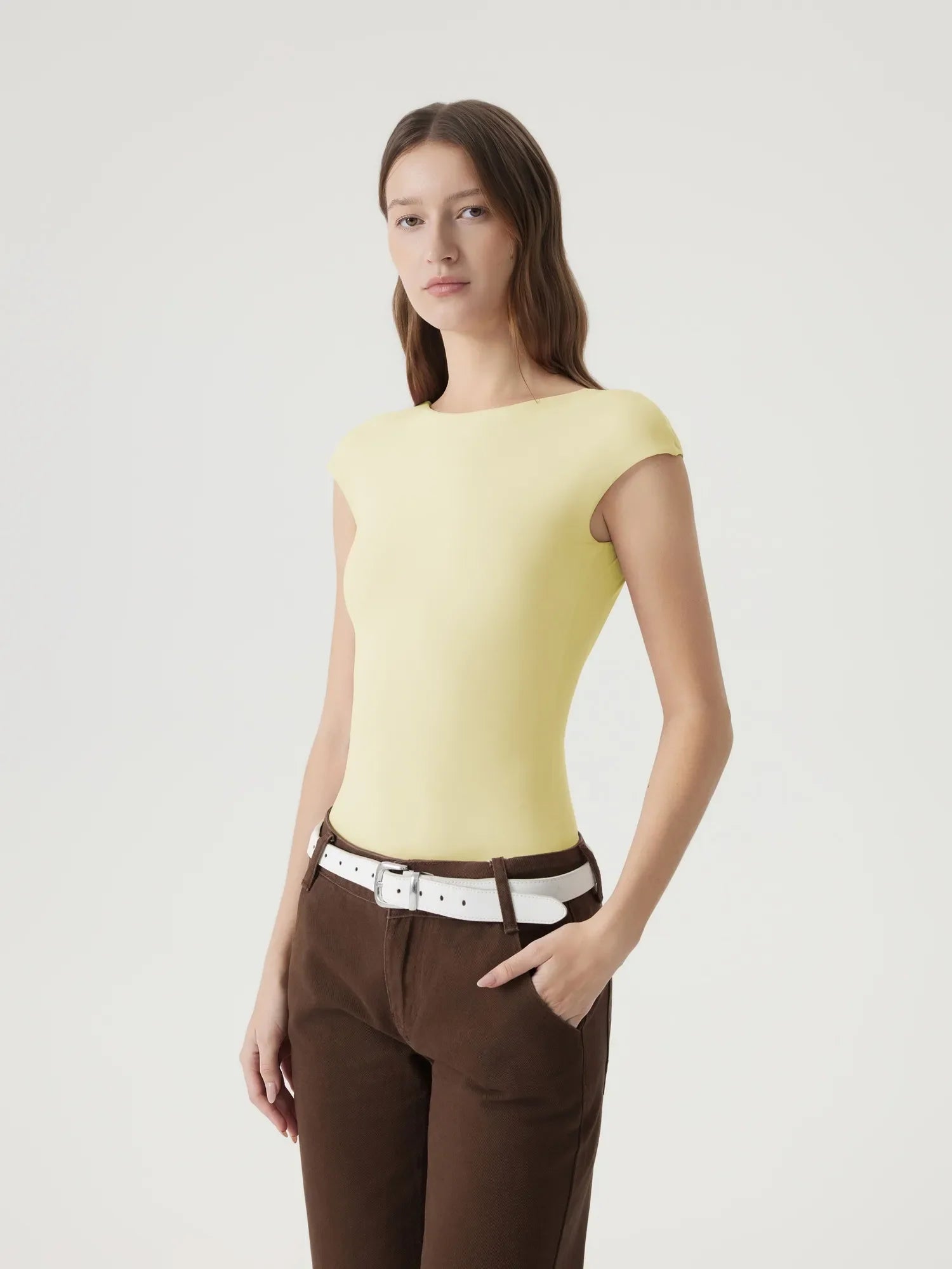 Backless Y2k Double Lined Bodysuit - Short Sleeve