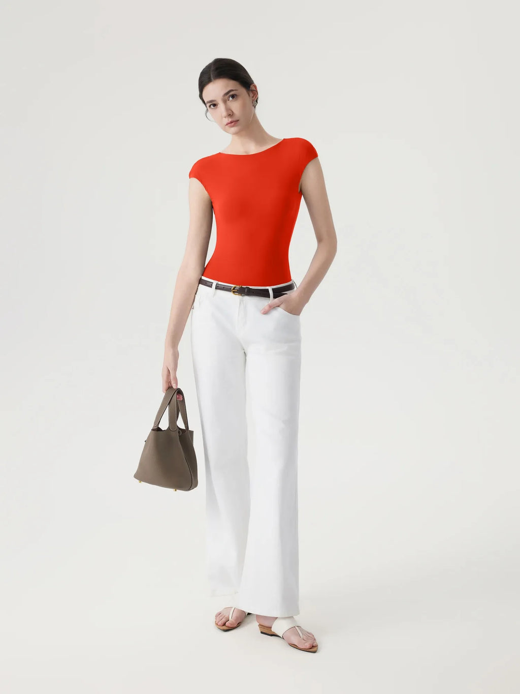 Backless Y2k Double Lined Bodysuit - Short Sleeve