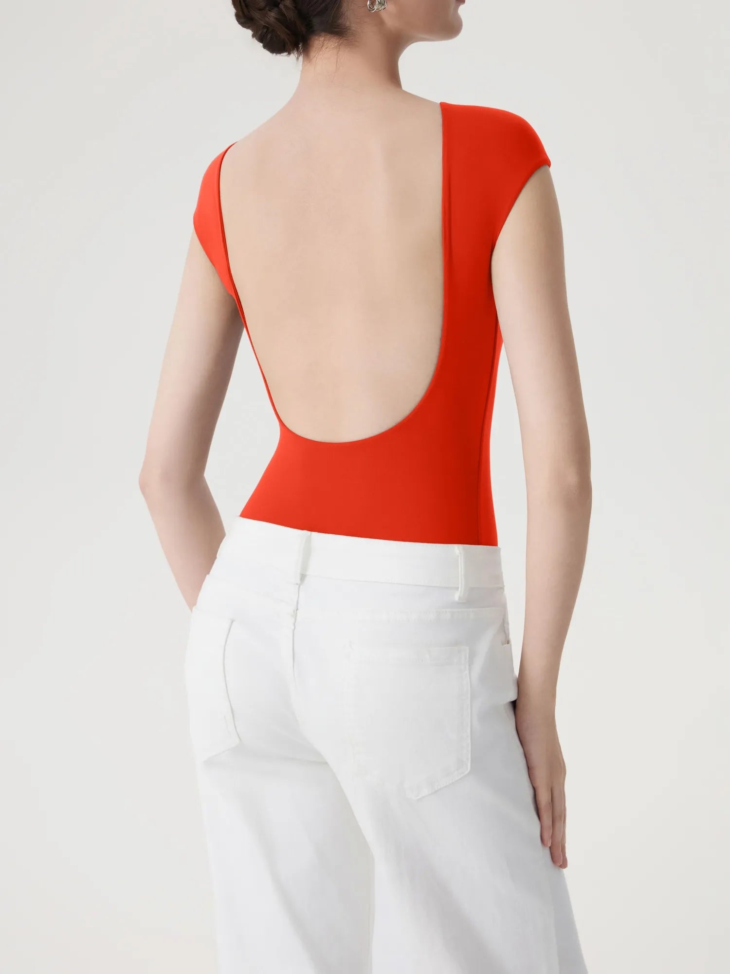 Backless Y2k Double Lined Bodysuit - Short Sleeve