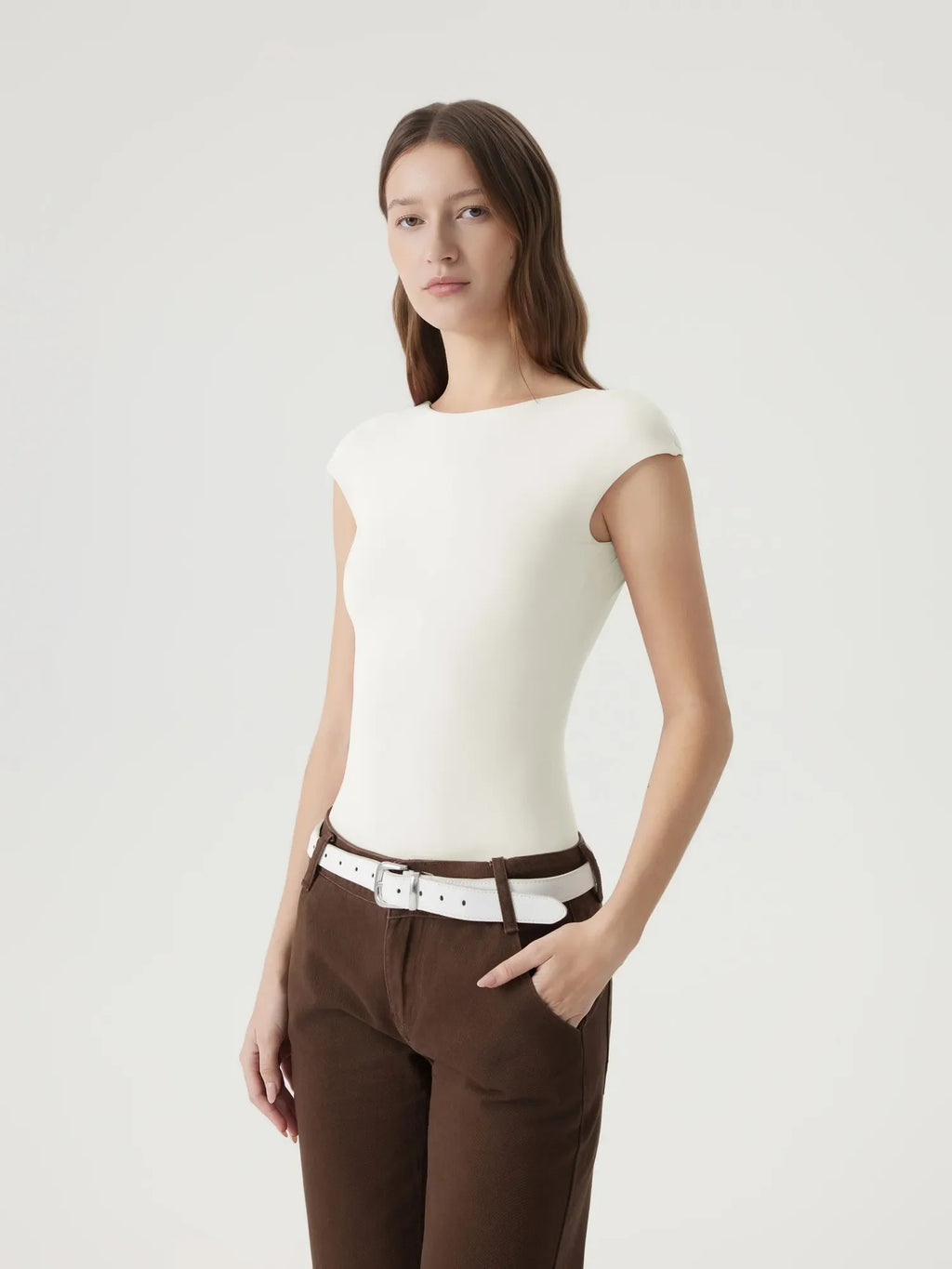 Backless Y2k Double Lined Bodysuit - Short Sleeve