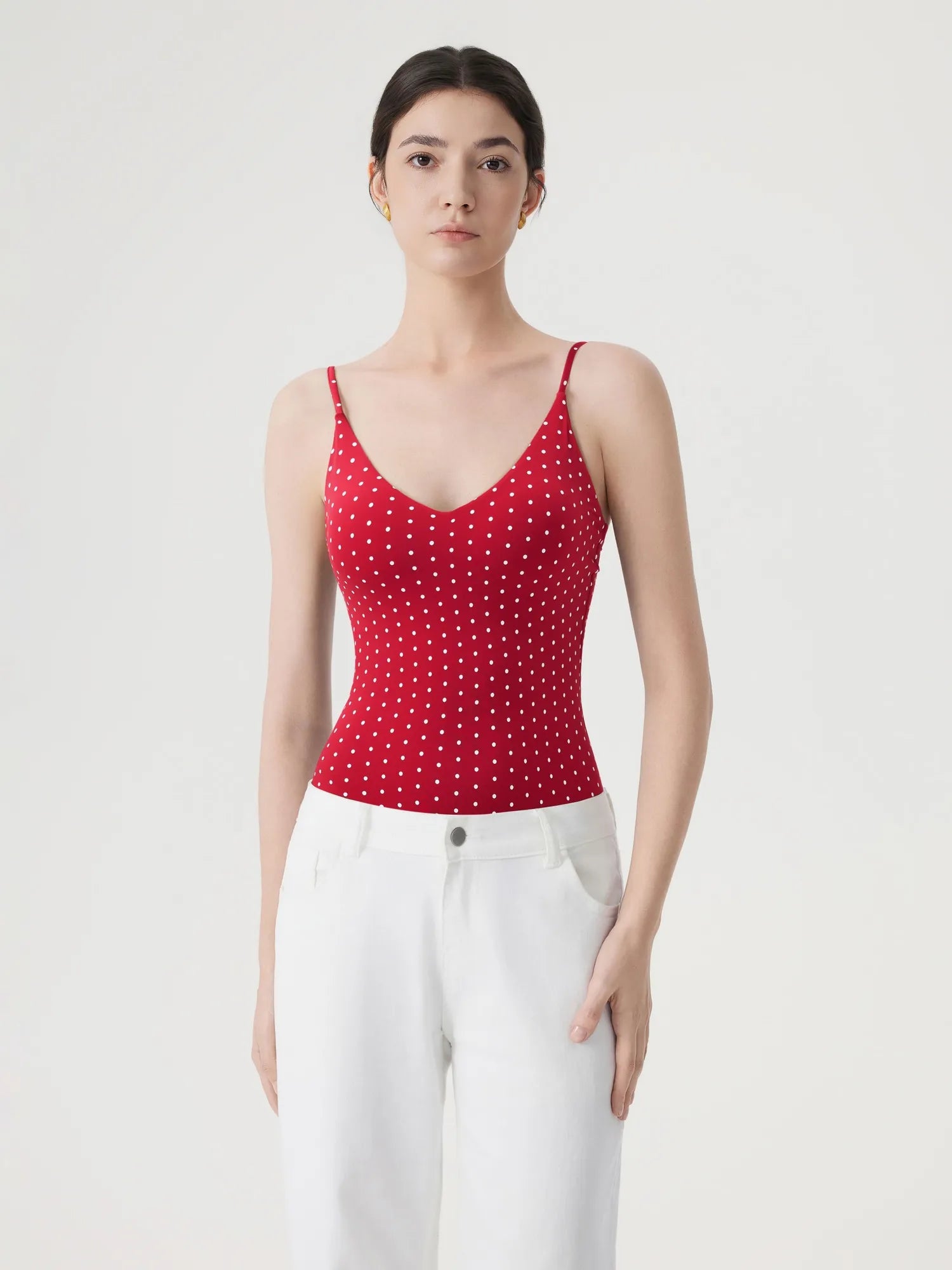 Padded V Neck Thong Bodysuit