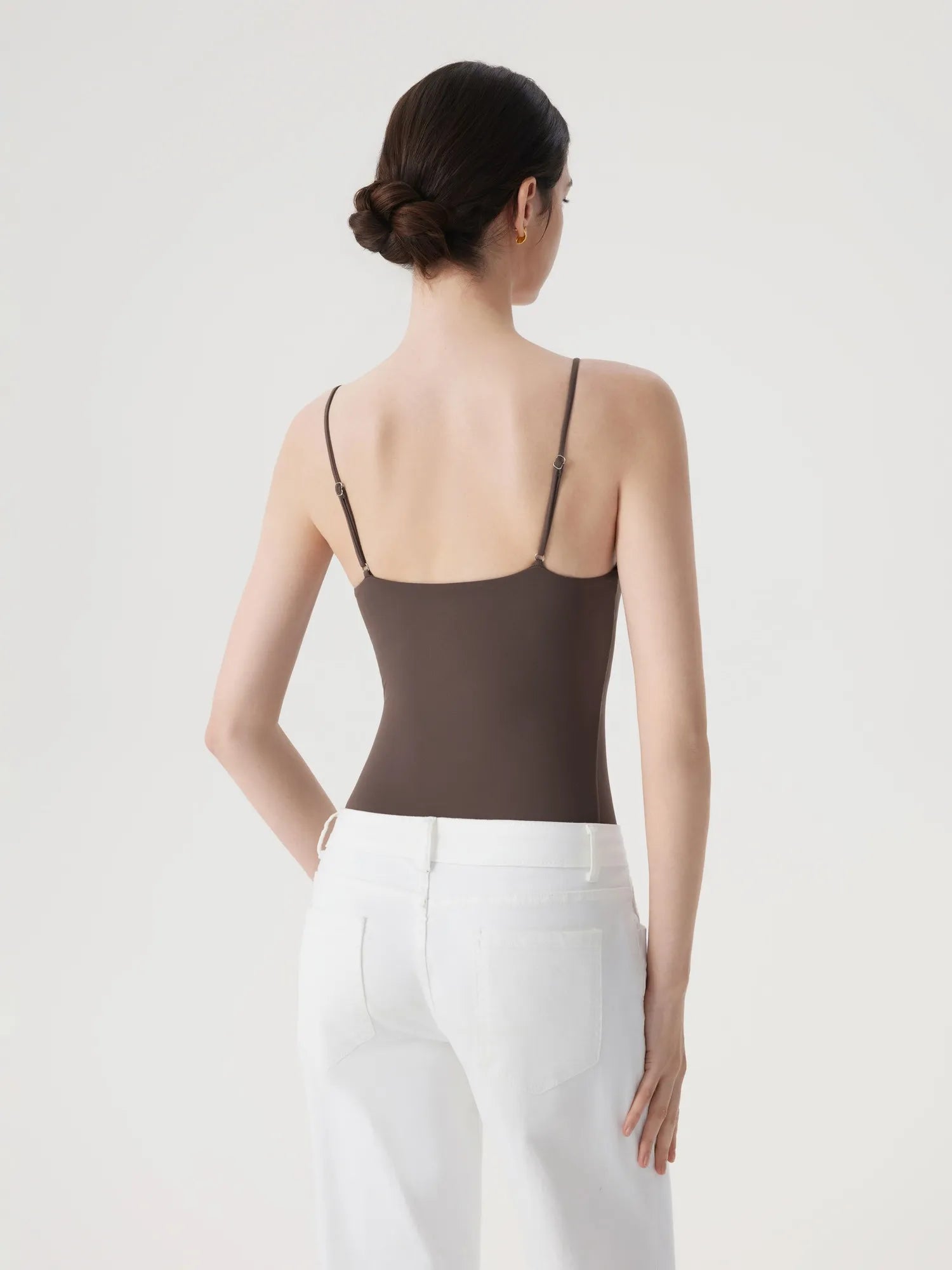 Padded V Neck Thong Bodysuit