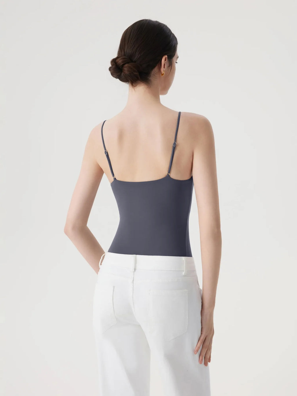 Padded V Neck Thong Bodysuit