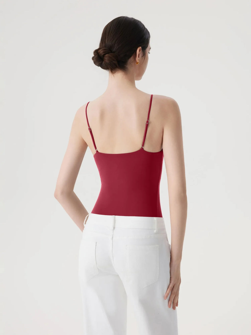 Padded V Neck Thong Bodysuit