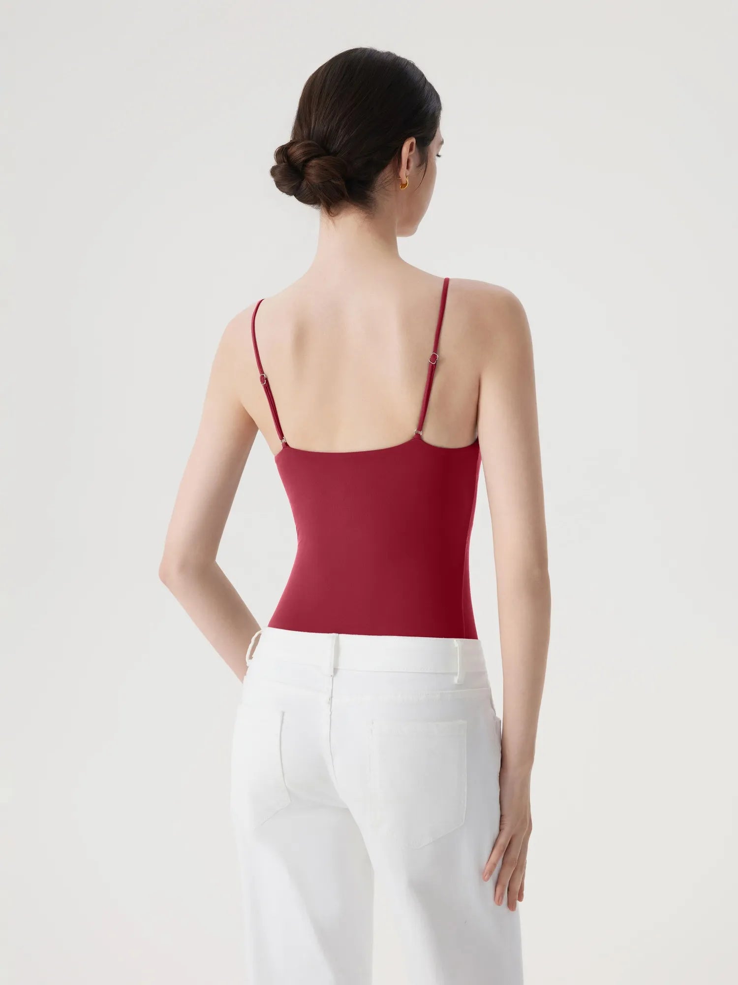 Padded V Neck Thong Bodysuit